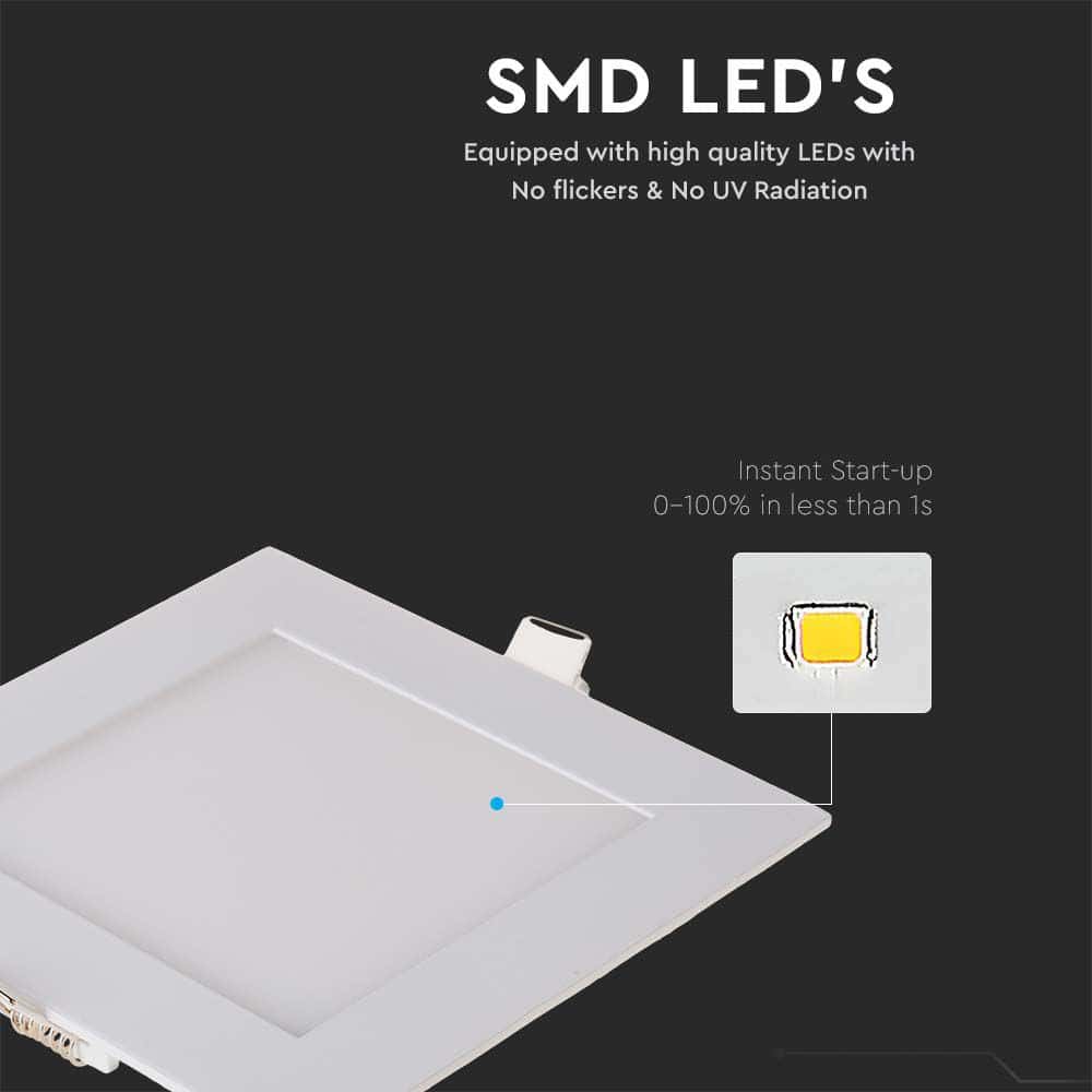 V-TAC LED-Einbauleuchte VT-1807, EEK: F, 18 W, 6400 K, eckig