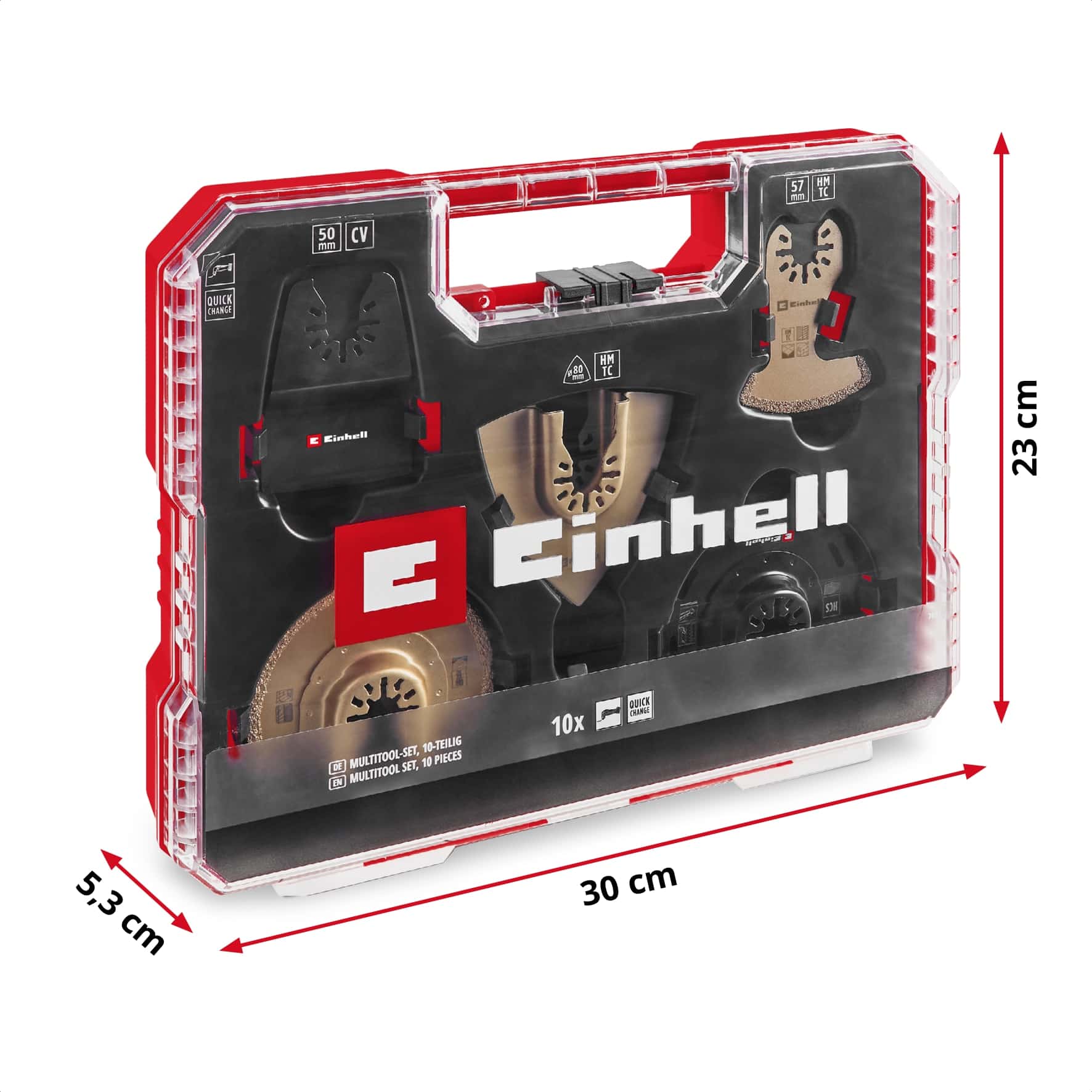 EINHELL Multitool-Set, 708110, XL-PLUS-Case, 10-teilig