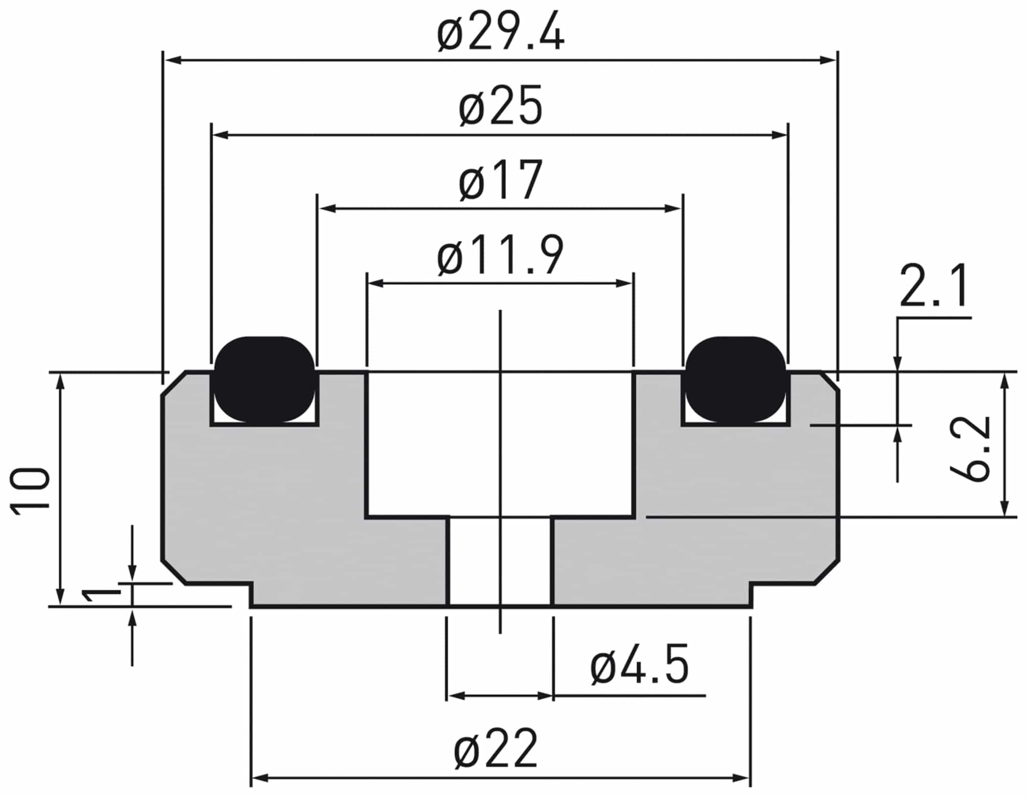 DYNAVOX Gerätefüsse Aluminium, silber, 4 Stück