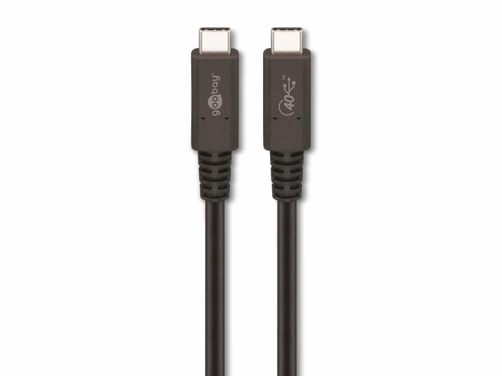 GOOBAY USB-C Kabel, USB4.0, Gen3x2, Stecker/Stecker, 0,8m