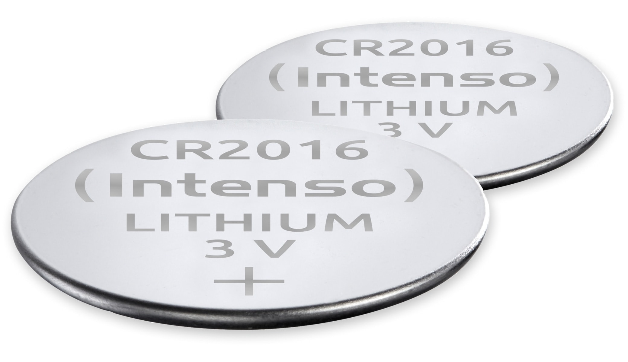 INTENSO Lithium-Knopfzelle CR2016, 2 Stück