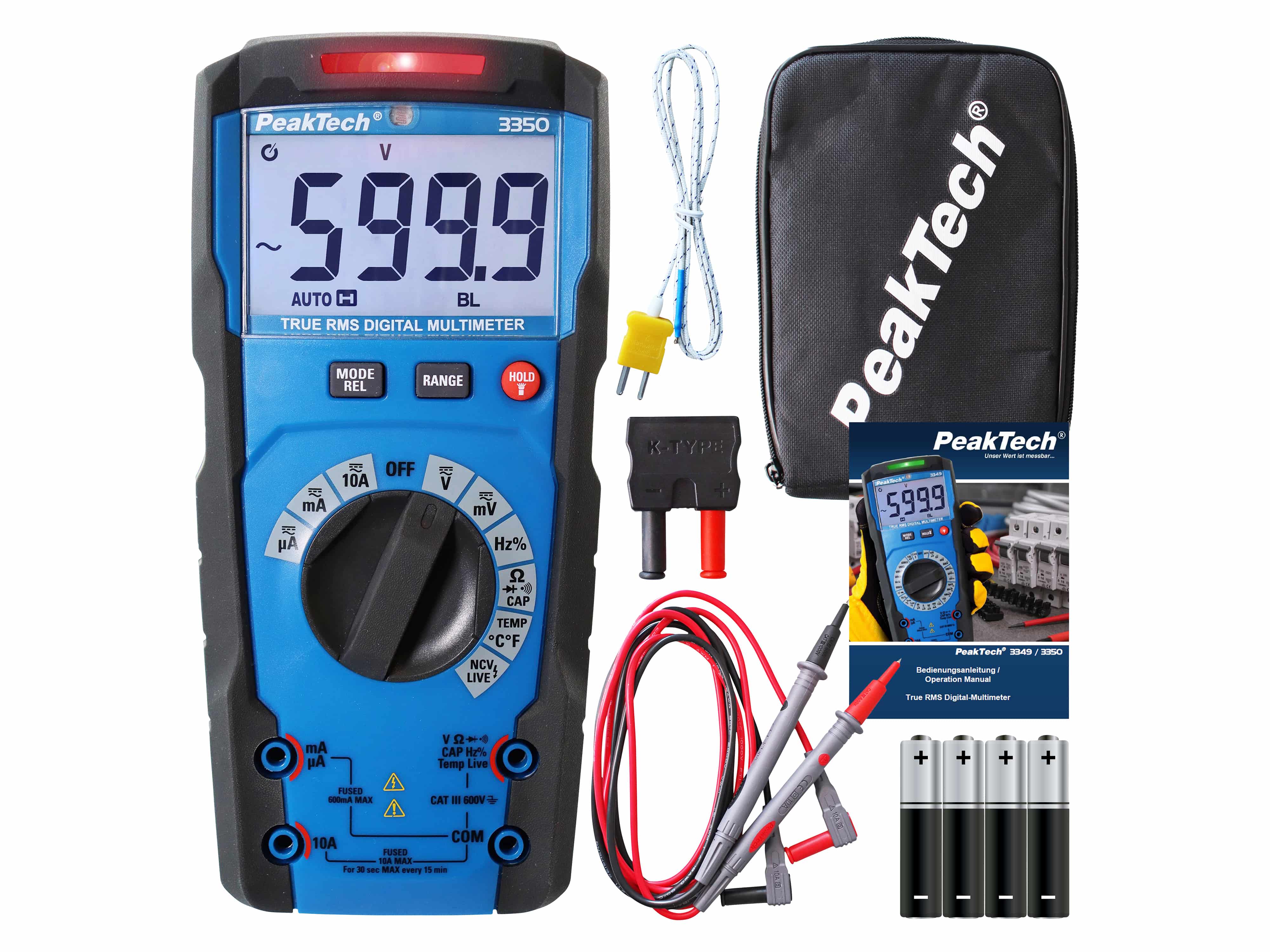 PEAKTECH Multimeter, P 3350, True RMS