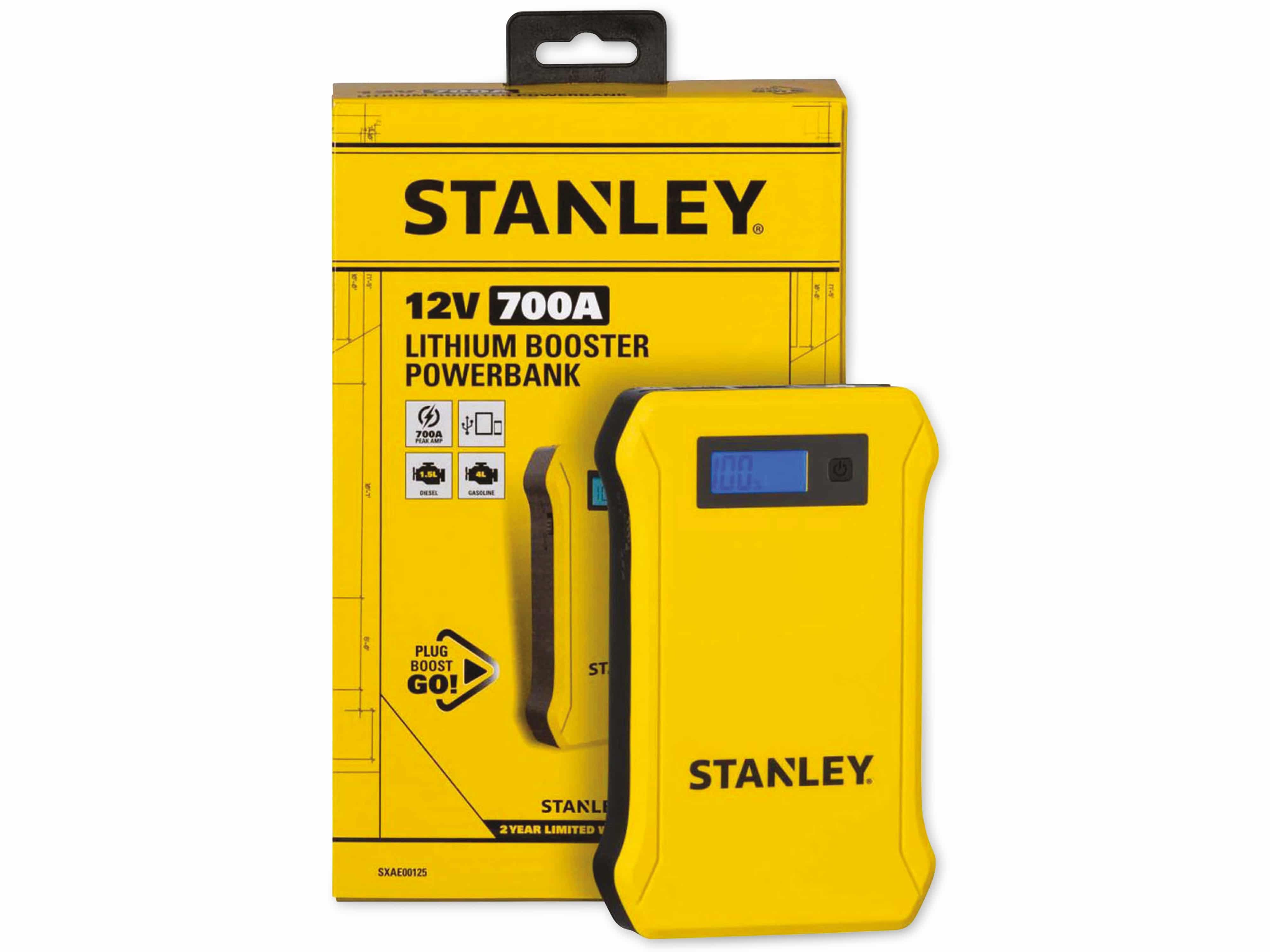 STANLEY Booster Powerbank u. Starthilfegerät, 12V, 700A, 7200mAh