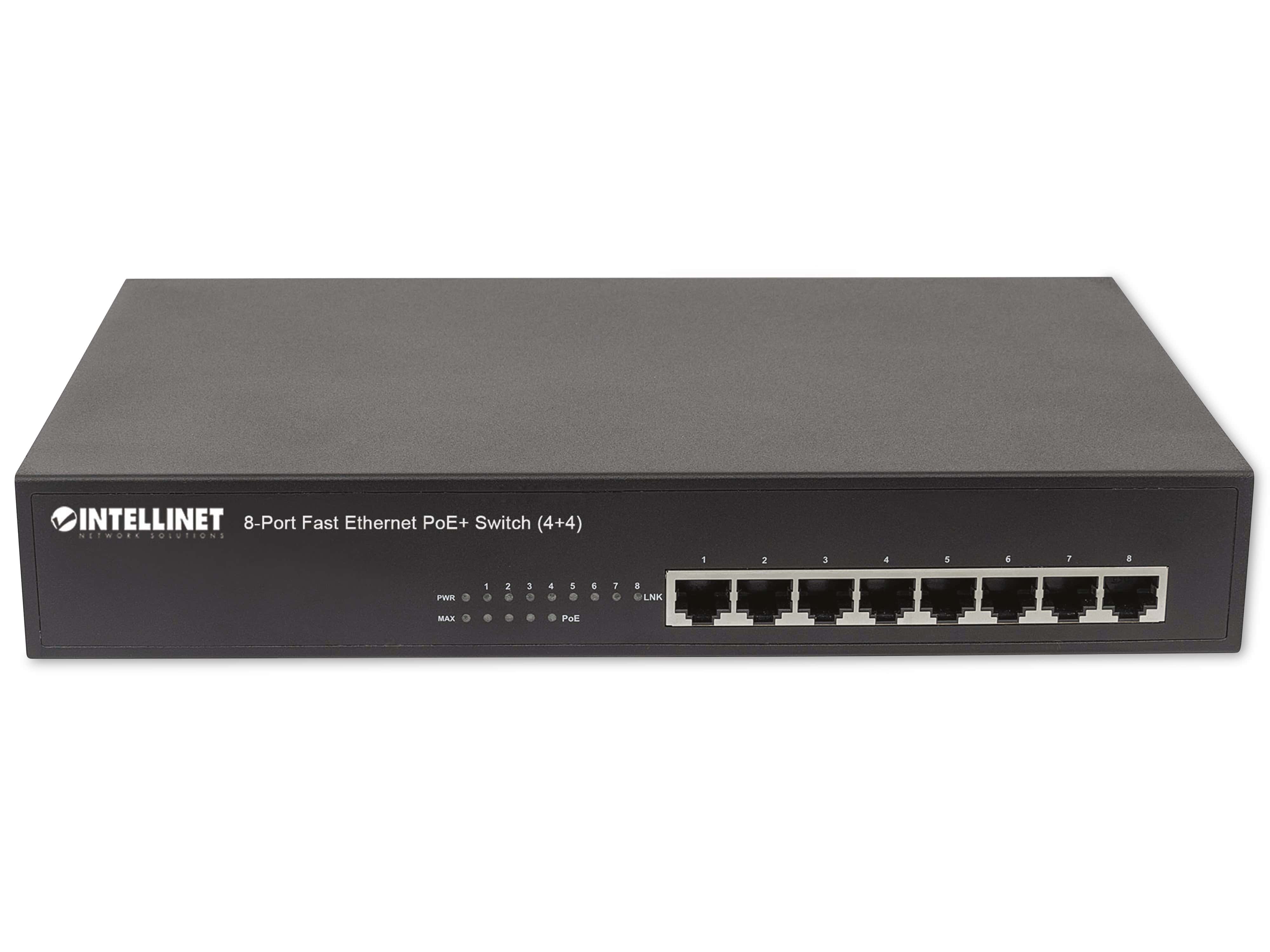INTELLINET Ethernet Switch 561075 8-Port PoE+