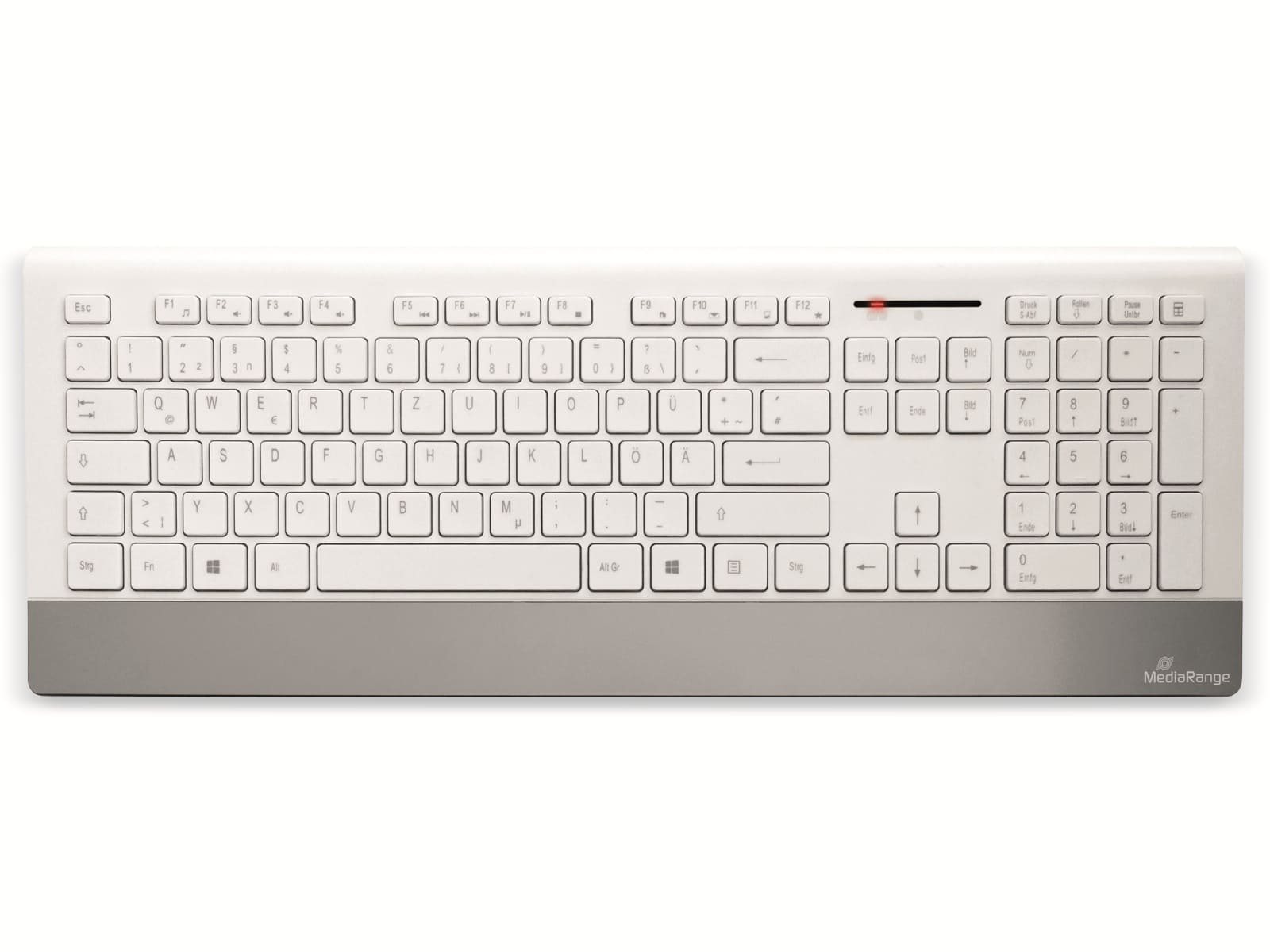 MEDIARANGE Funk-Tastatur- und Maus-Set MROS106, QWERTZ, weiß/silber