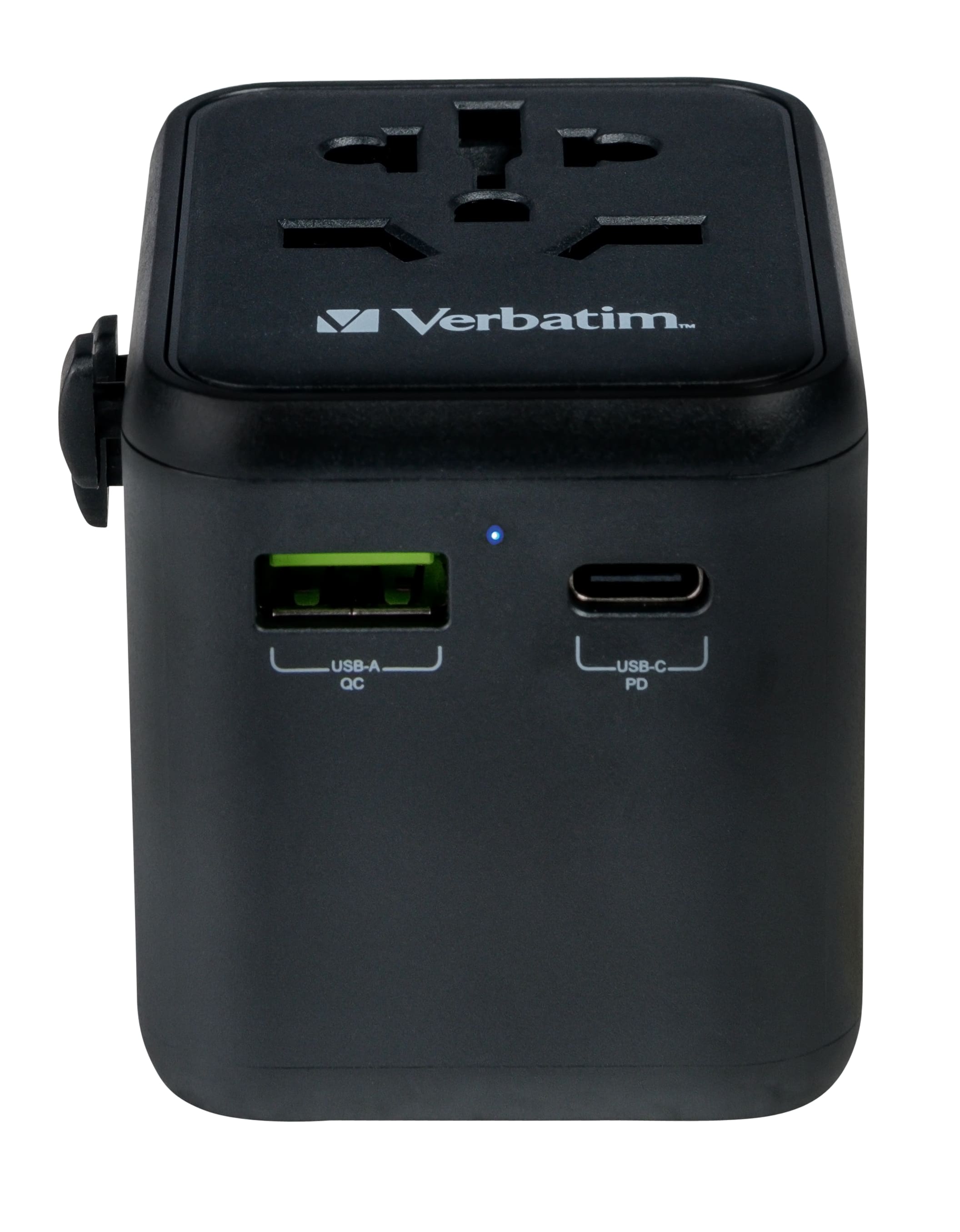 VERBATIM Universal-Reise-Adapter UTA-02, 1x Stromstecker, 1x USB-A QC, 1x USB-C