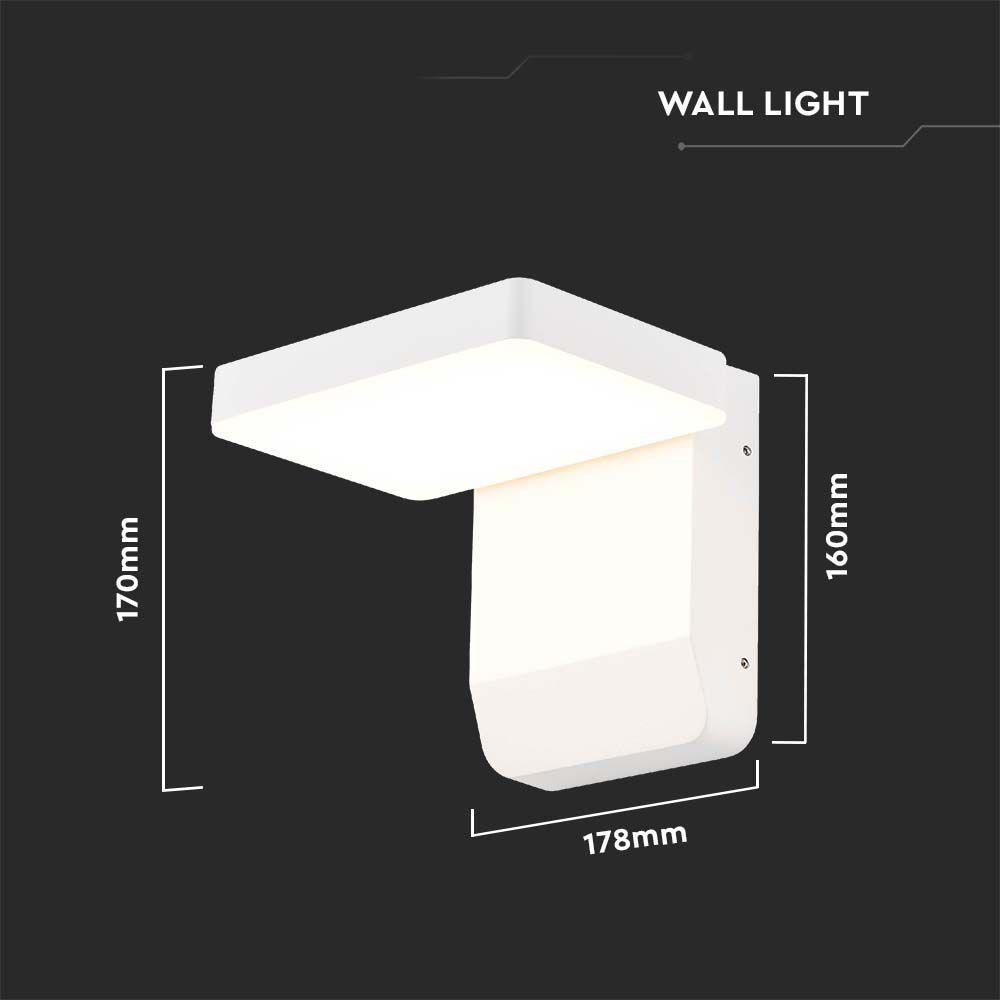 V-TAC LED-Wandleuchte VT-11020, EEK: E, 17 W, 2580 lm, 4000 K, weiß