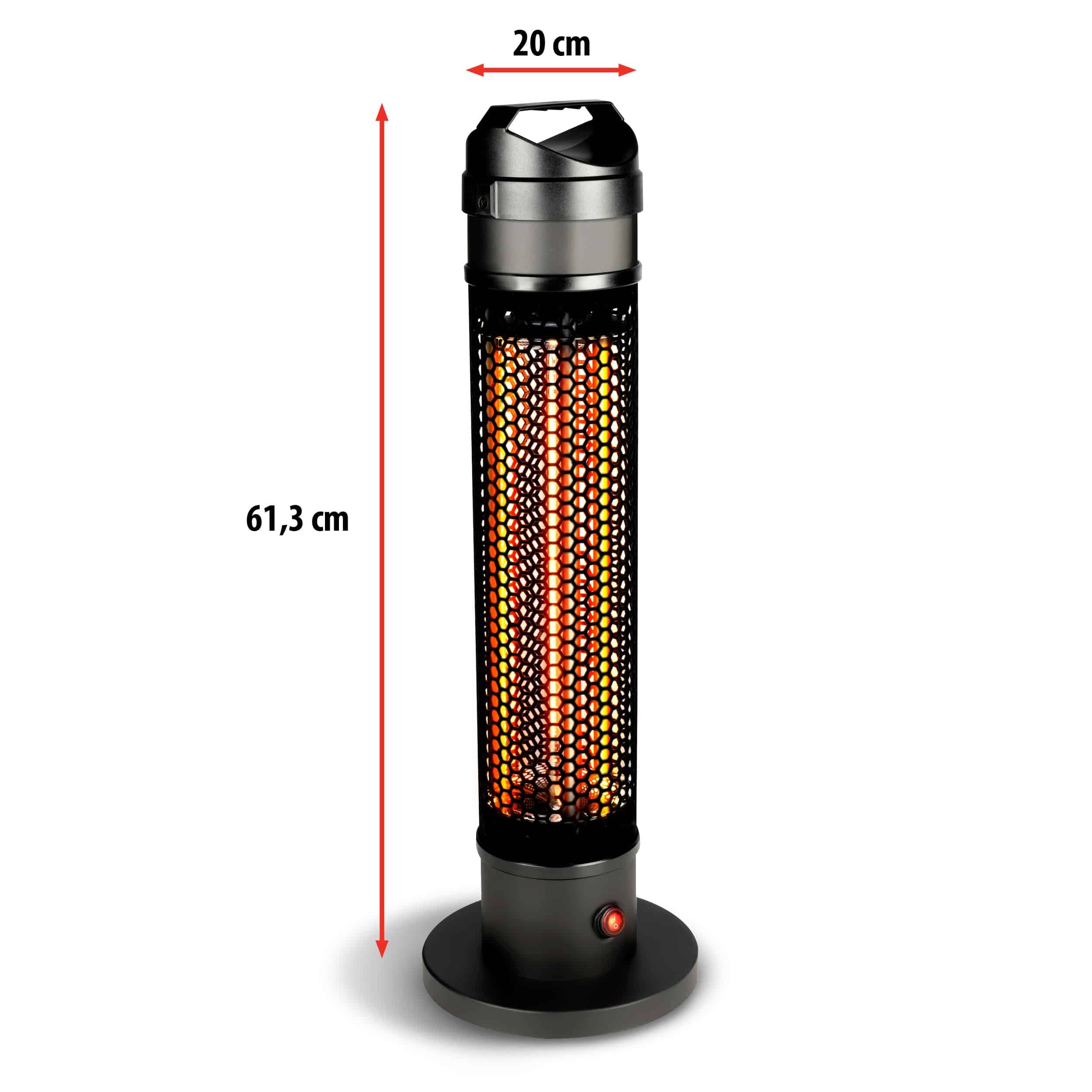 ALPINA Heizstrahler, 800 W, schwarz, In/Outdoor