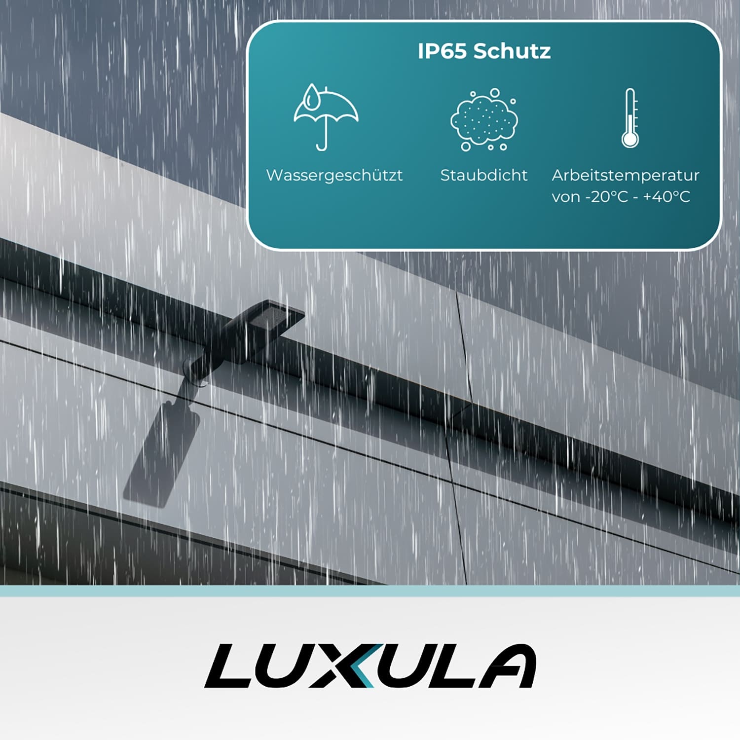 LUXULA LED-Straßenleuchte LX800100, 50W, 6000lm, 4000K, neutralweiß, IP65