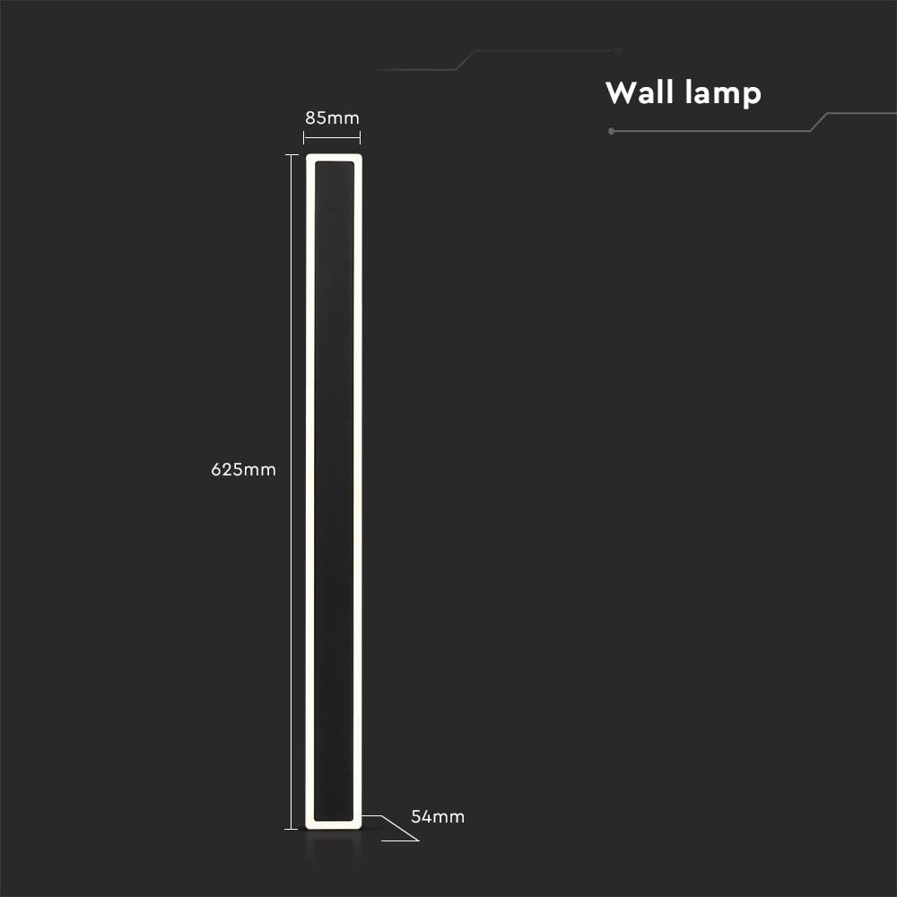 V-TAC LED-Wandleuchte VT-11117, EEK: E, 17 W, 2330 lm, 4000 K, schwarz