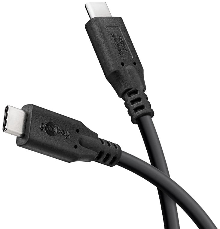 GOOBAY USB-C Kabel 74189 USB4 240W 2m schwarz 20 Gbit/s