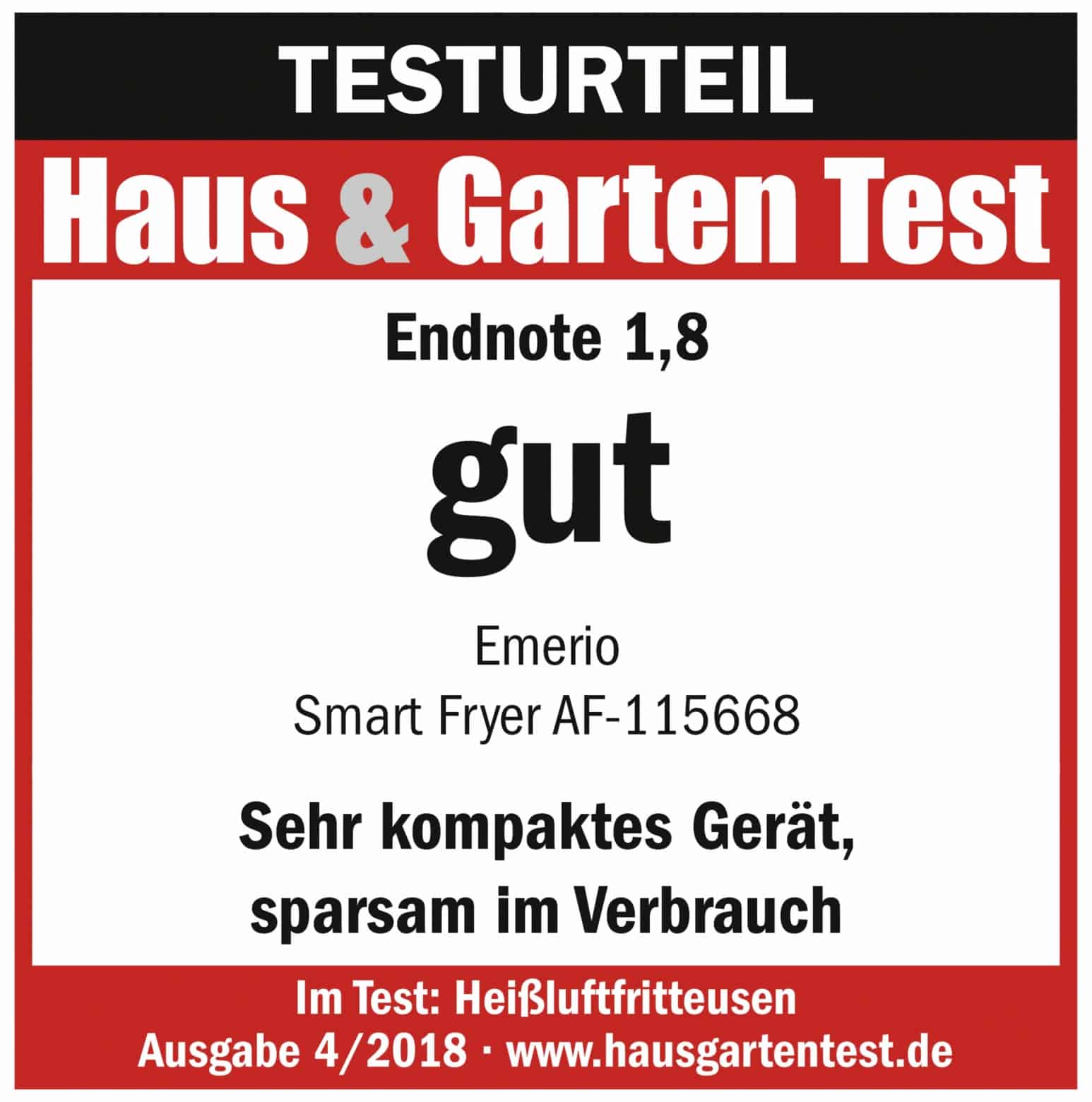 EMERIO Heißluftfritteuse AF-115668, 3,6 L, 1400 W