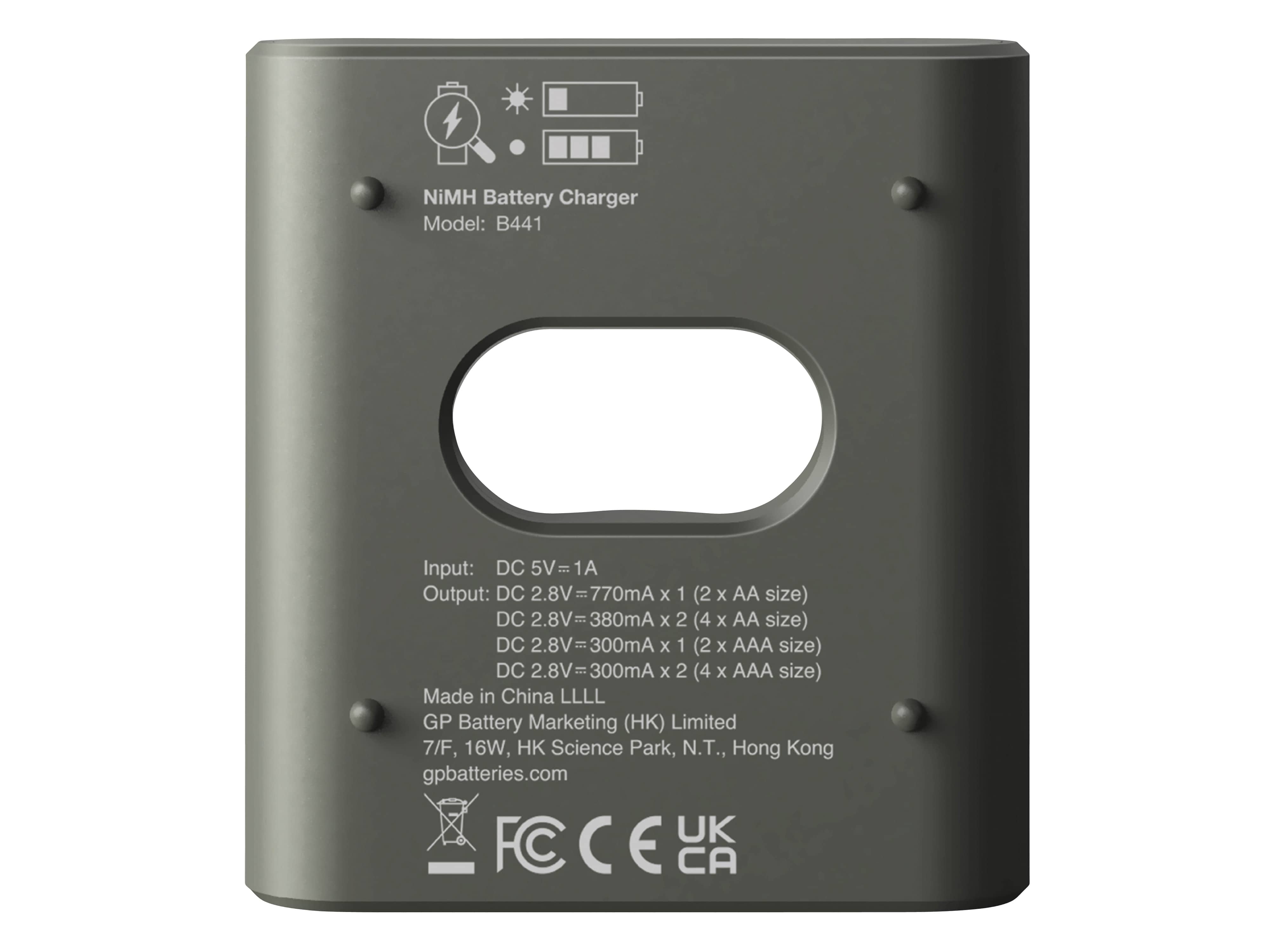 GP RECYKO B441 USB-AKKU-Ladegerät inkl. 4xAA NiMH Akkus