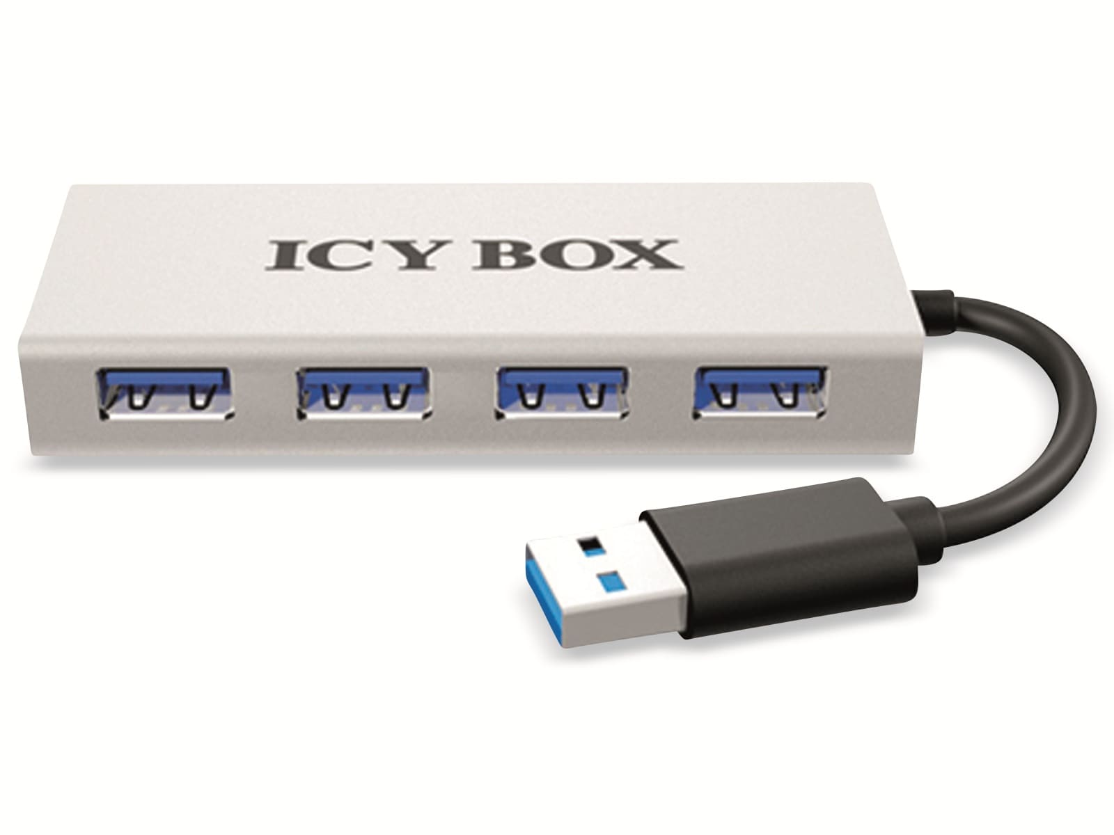 ICY BOX USB-Hub IB-AC6104, USB 3.0, 4-port, Alu/Kunststoff