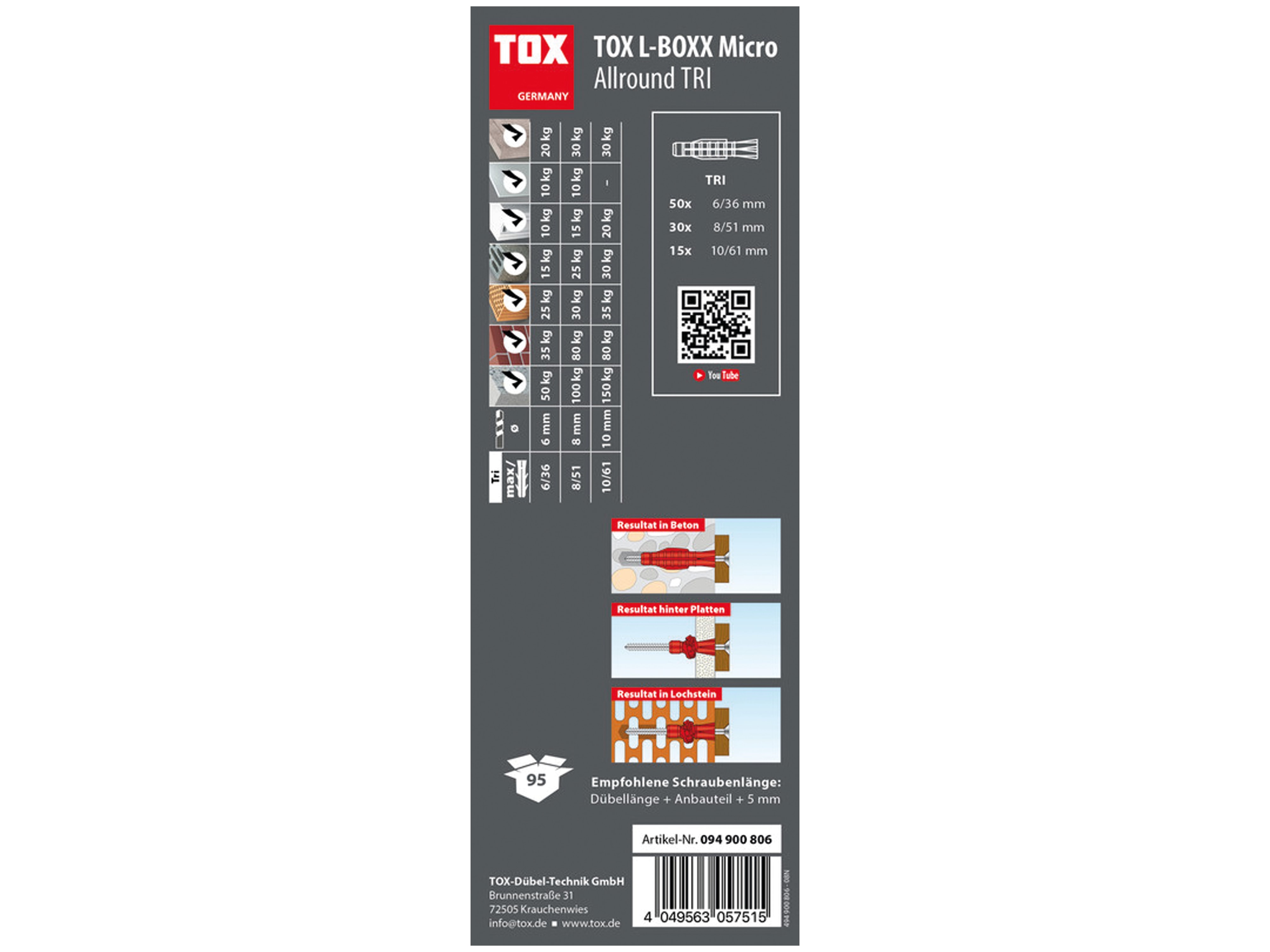 TOX L-Boxx Micro Allround Tri, 95-teilig