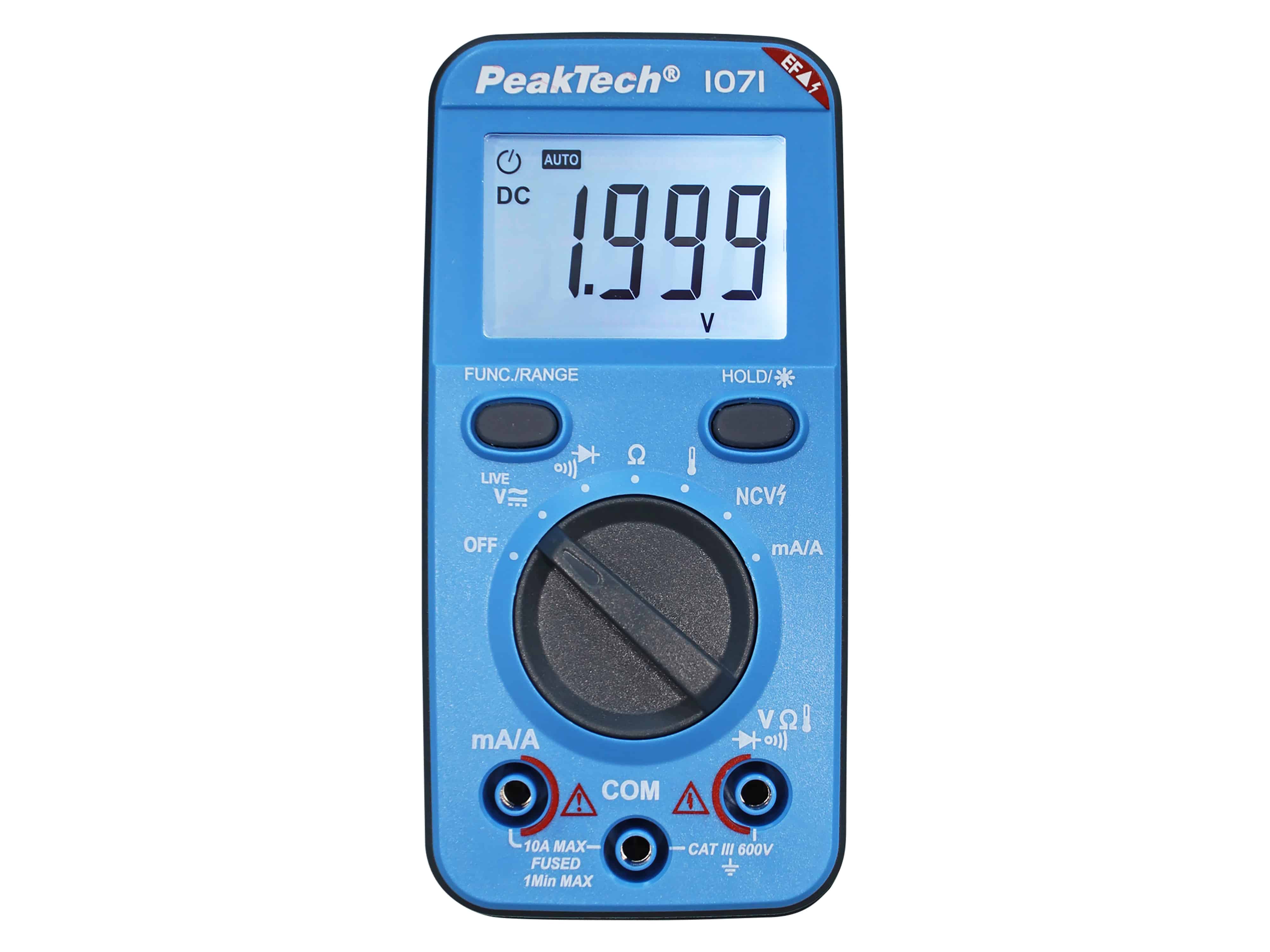 PEAKTECH Multimeter, P 1071, 600 V AC/DC, NCV