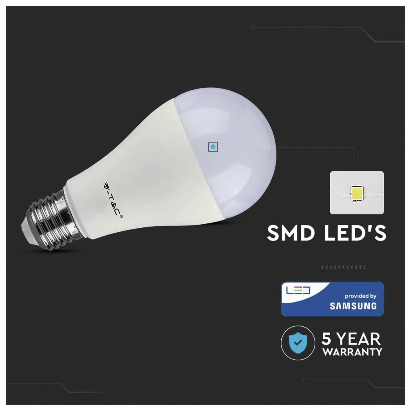 V-TAC LED-Lampe VT 215 (159), E27, EEK: G, 15 W, 1250 lm, 3000 K