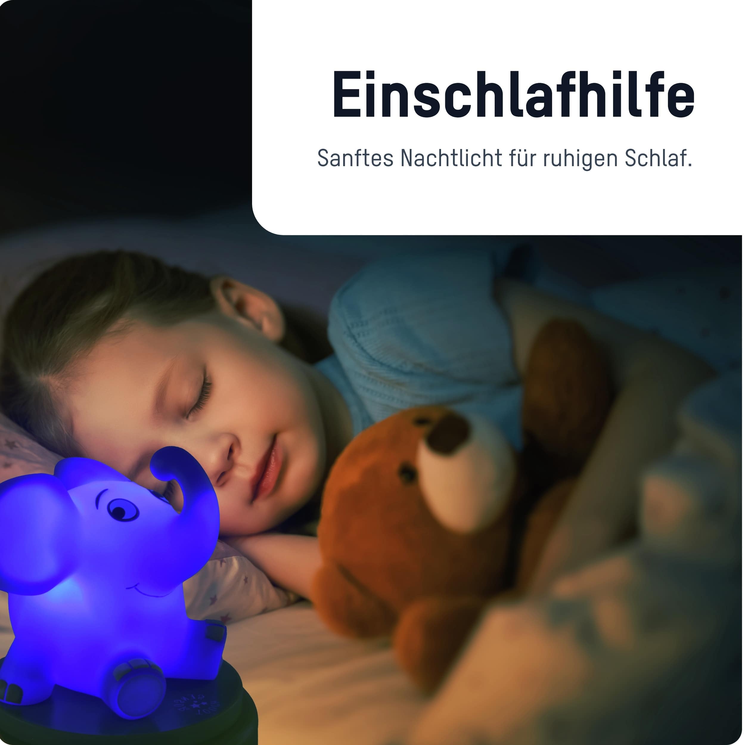 ANSMANN LED-Nachtlicht Elefant, Batteriebetrieb