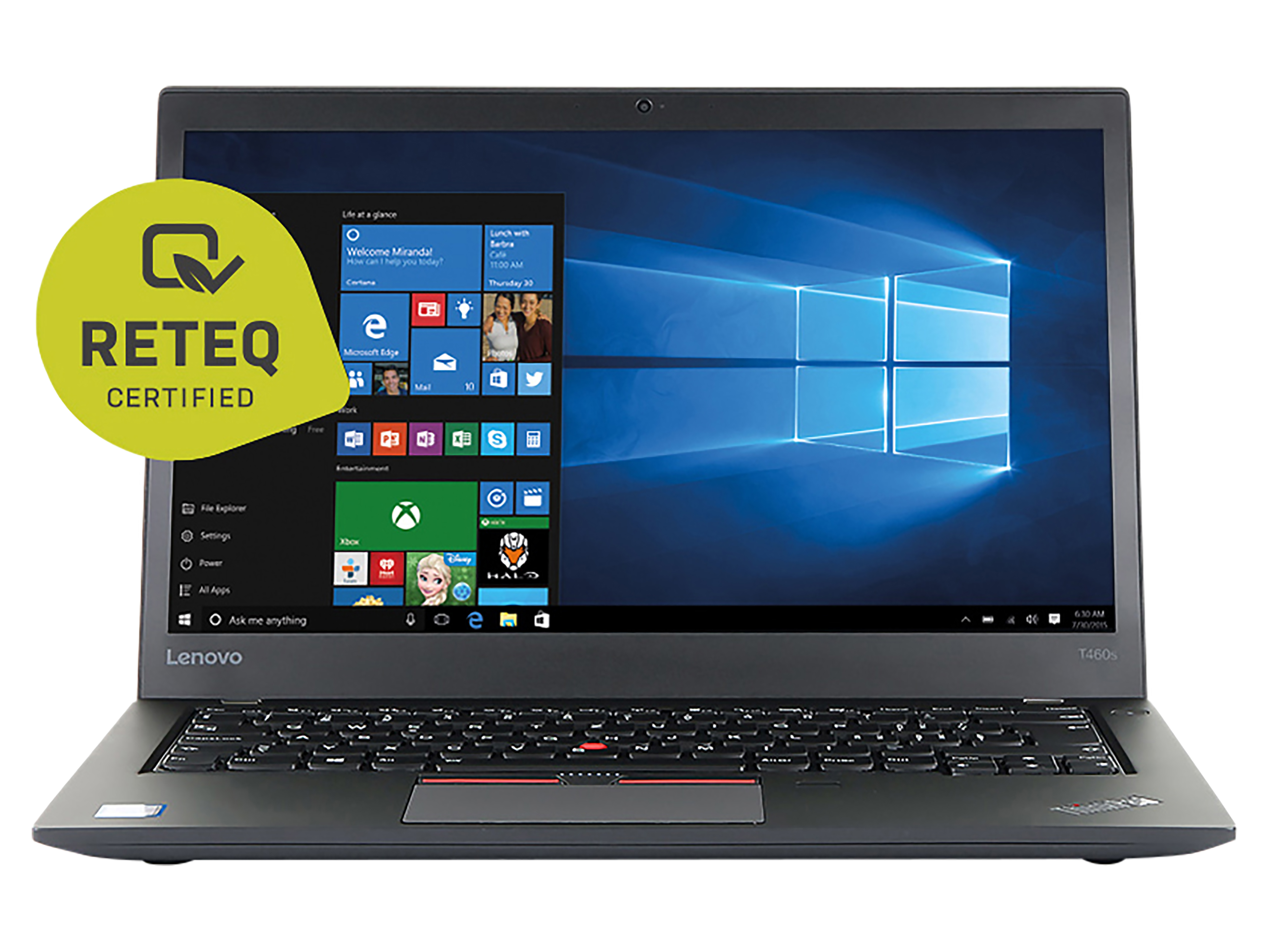 LENOVO Notebook THINKPAD T460S, 35,56 cm (14"), i7, 20GB, 256GB, Win10Home, refurbished