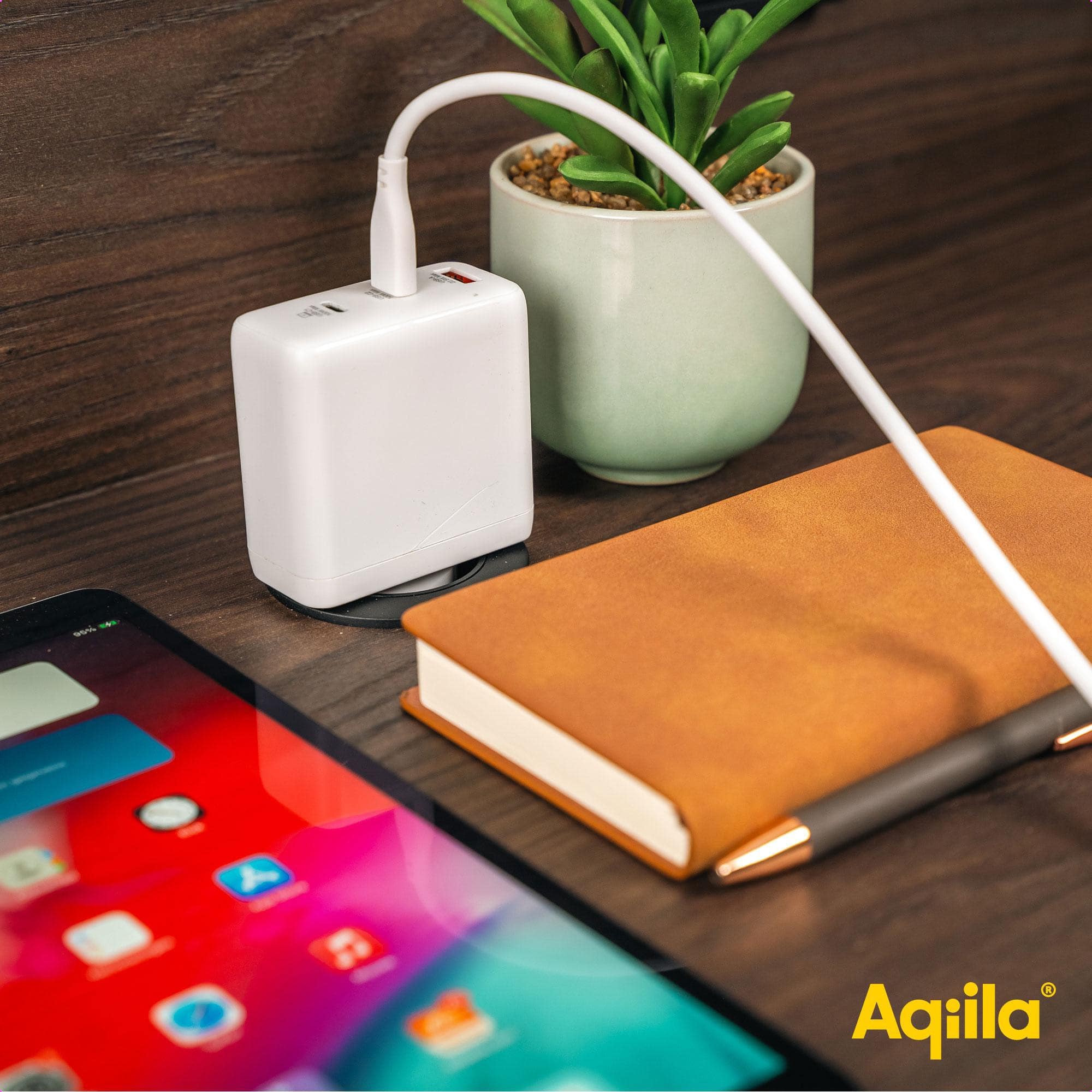 AQIILA USB-Lader Chargebird W4, 120 W, 3-fach, 2x USB-C, 1x USB-A