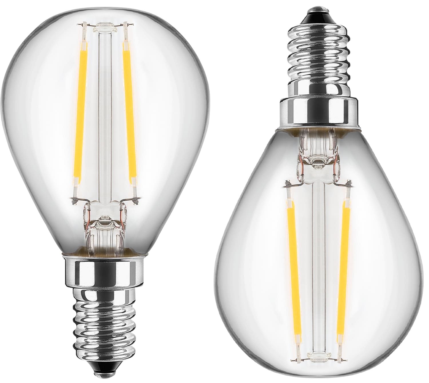 BLULAXA LED-Filament-Lampe, G45, EEK: F, E14, 2,5 W, 250 lm, 2700 K, 2 Stück