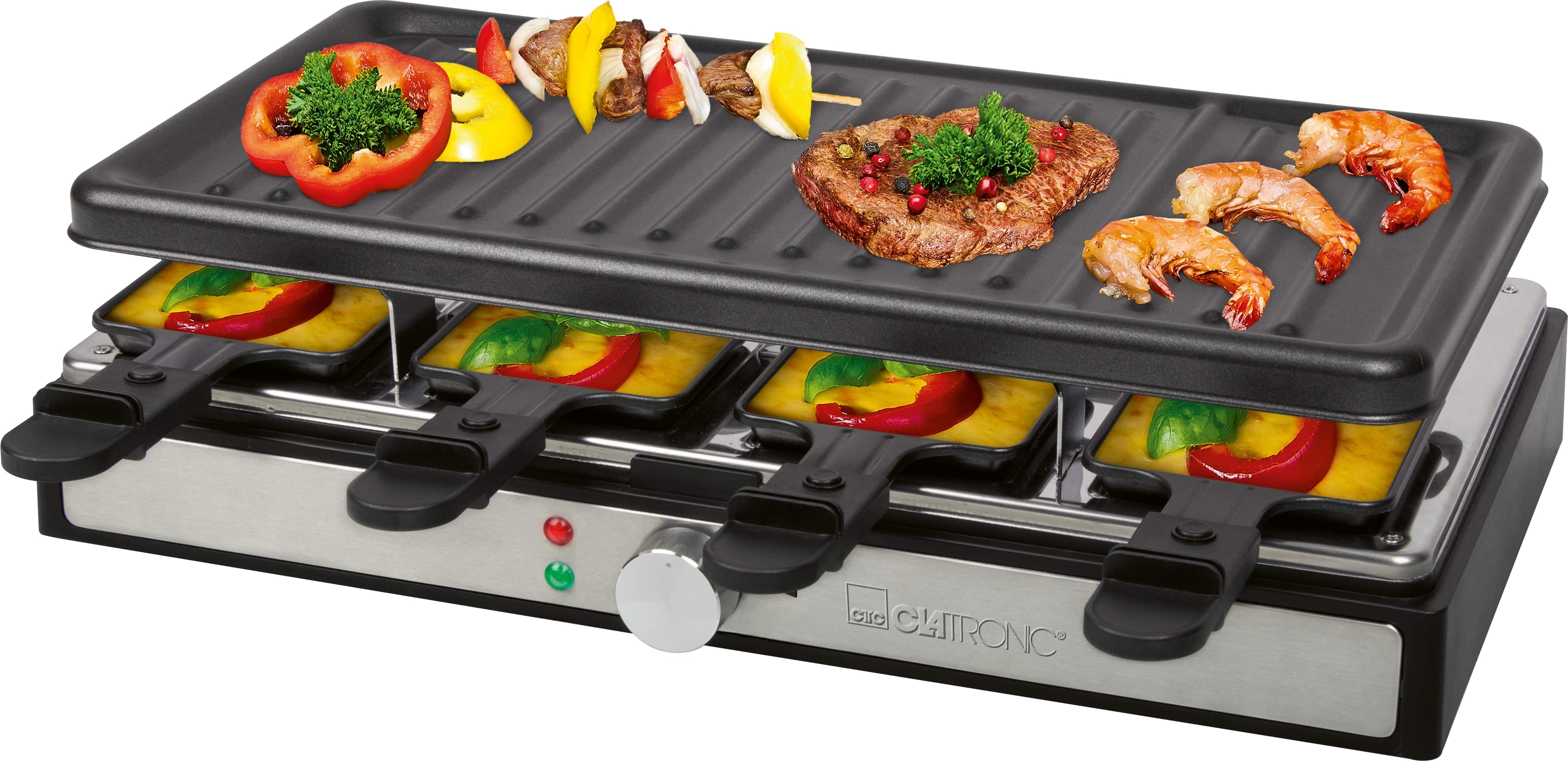 CLATRONIC Raclette RG 3757, 1400 W, 8 Personen, schwarz