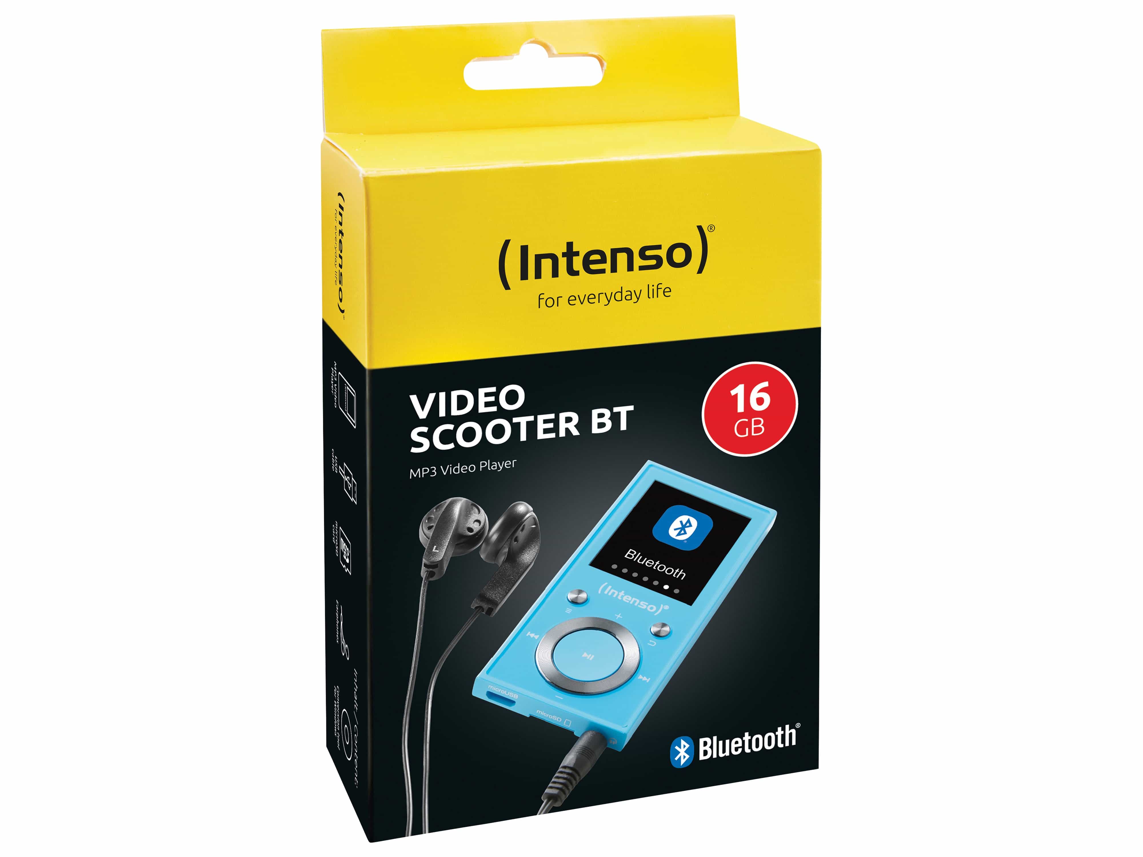 INTENSO MP3-Videoplayer 3717474 Video Scooter BT, 16 GB, blau