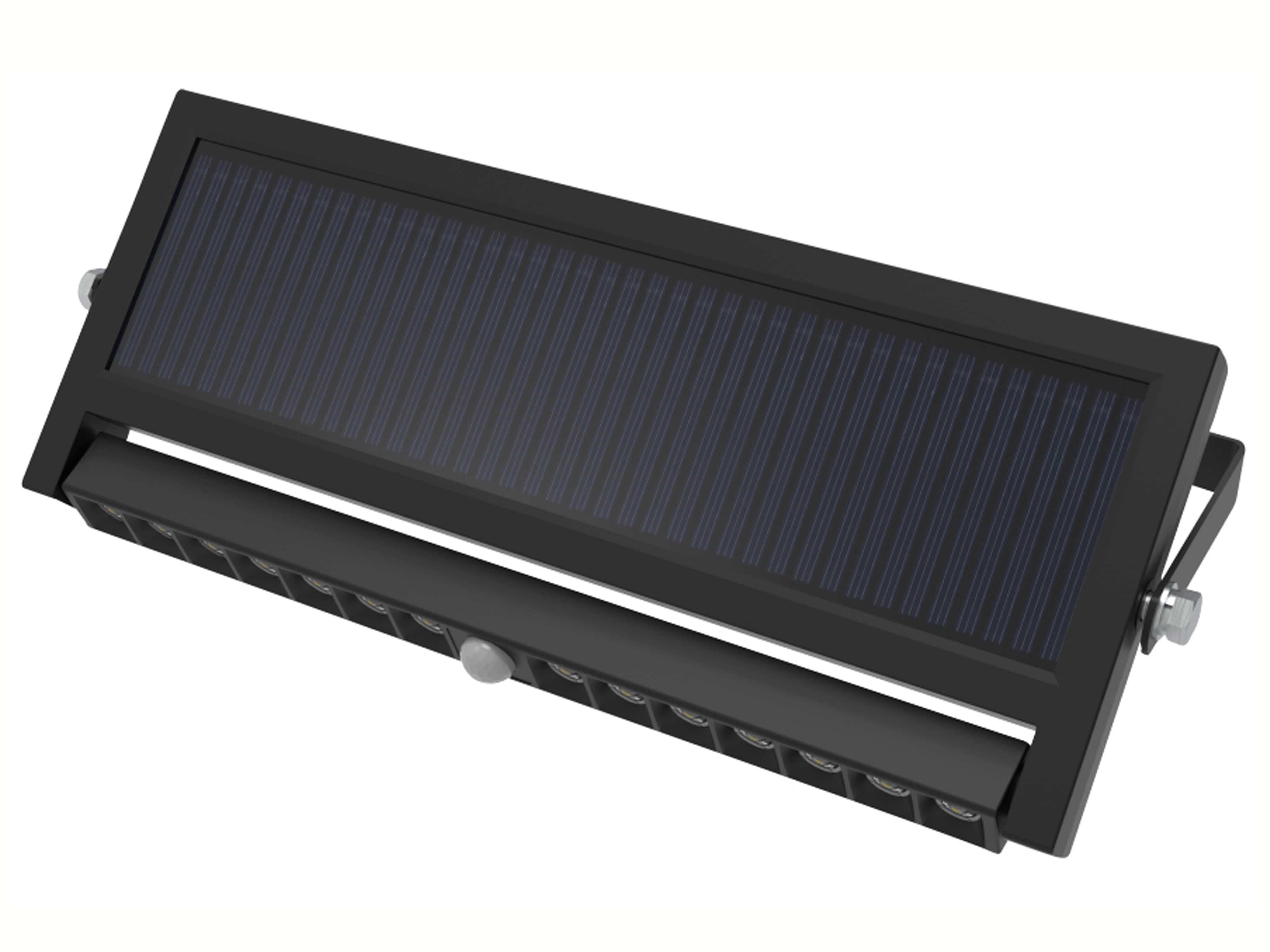 LUXULA Solar LED-Wandleuchte, 10 W, 1000 lm, PIR-Sensor, schwenkbar
