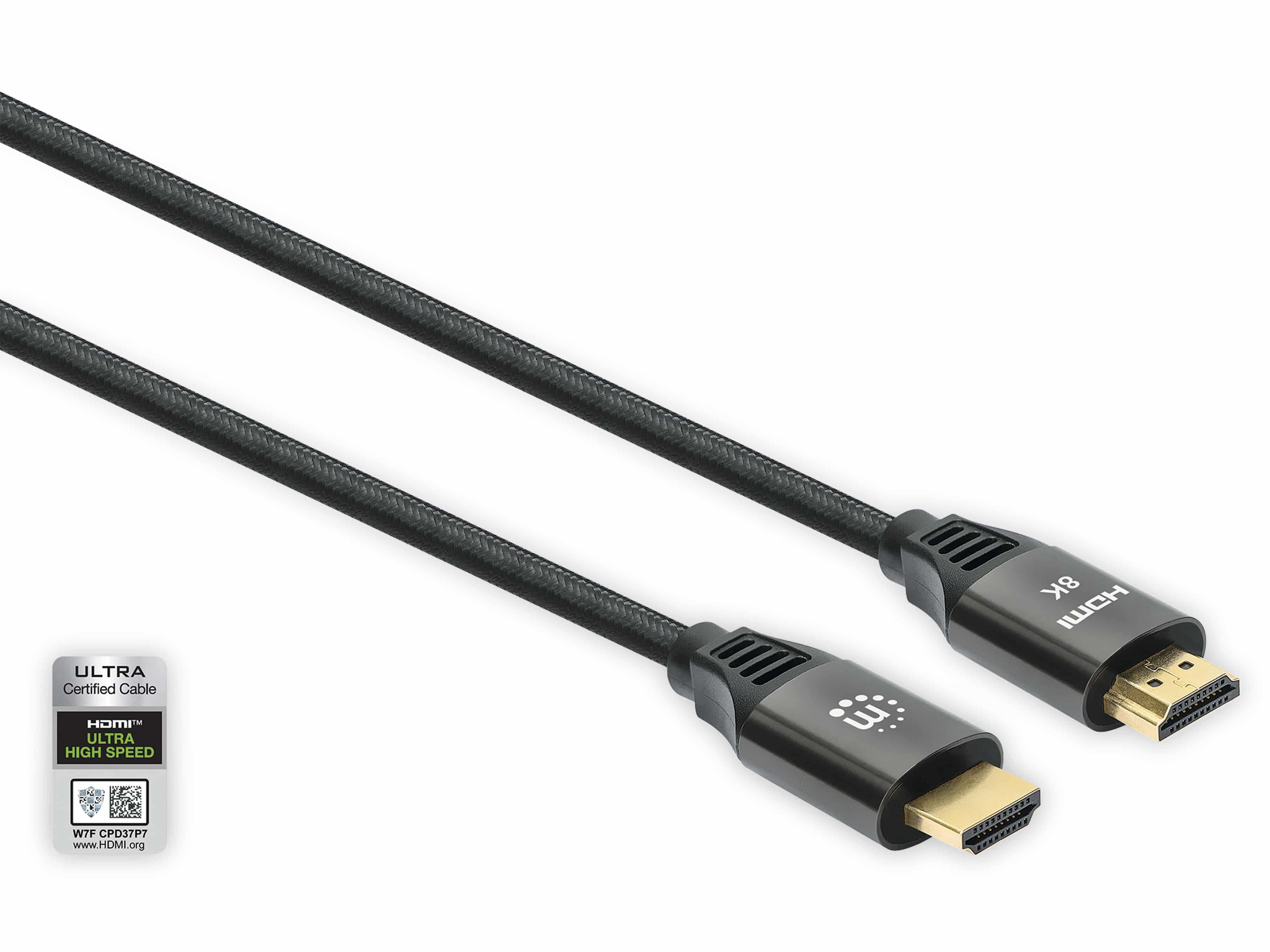 MANHATTAN Ultra HDMI-Kabel, 2 m, schwarz