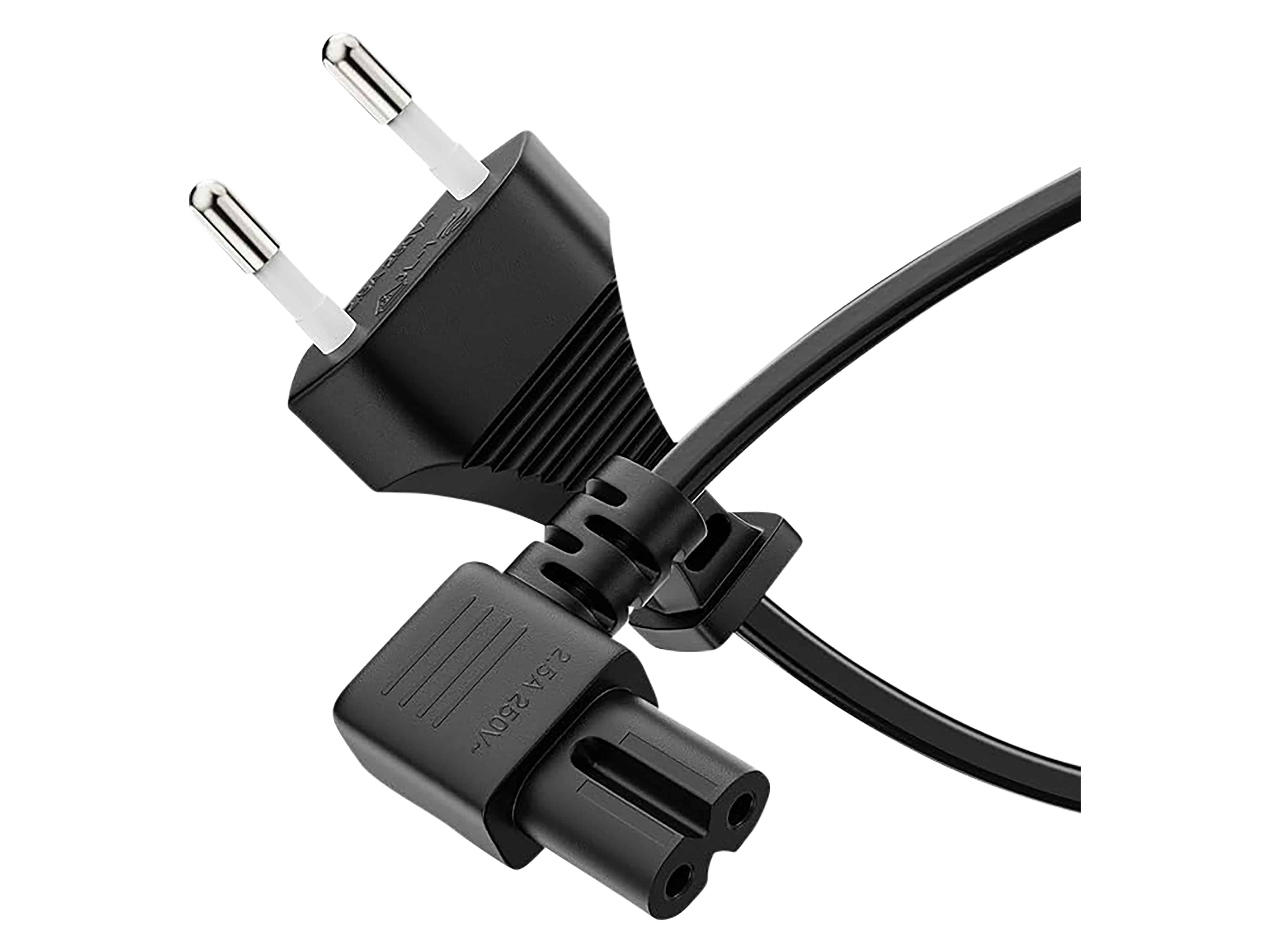 SONERO Netzkabel X-ESG-C7W-050B, Eurostecker, gerade, schwarz, 5m