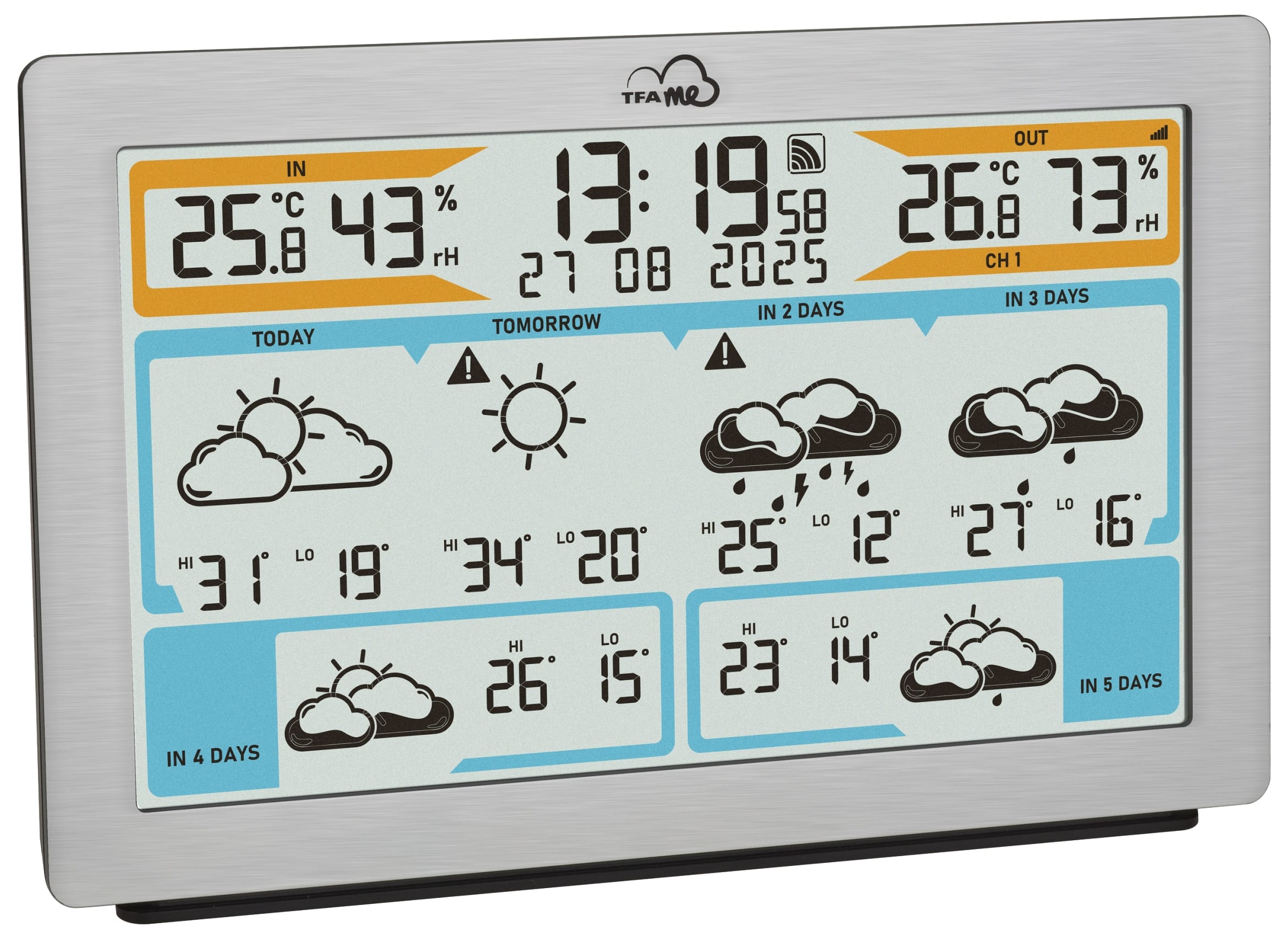 TFA WLAN Funk-Wetterstation, TFA.me ID-02, 358100.54, silber