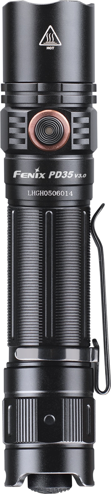 FENIX LED-Taschenlampe PD35 V3.0, Akkubetrieb, schwarz