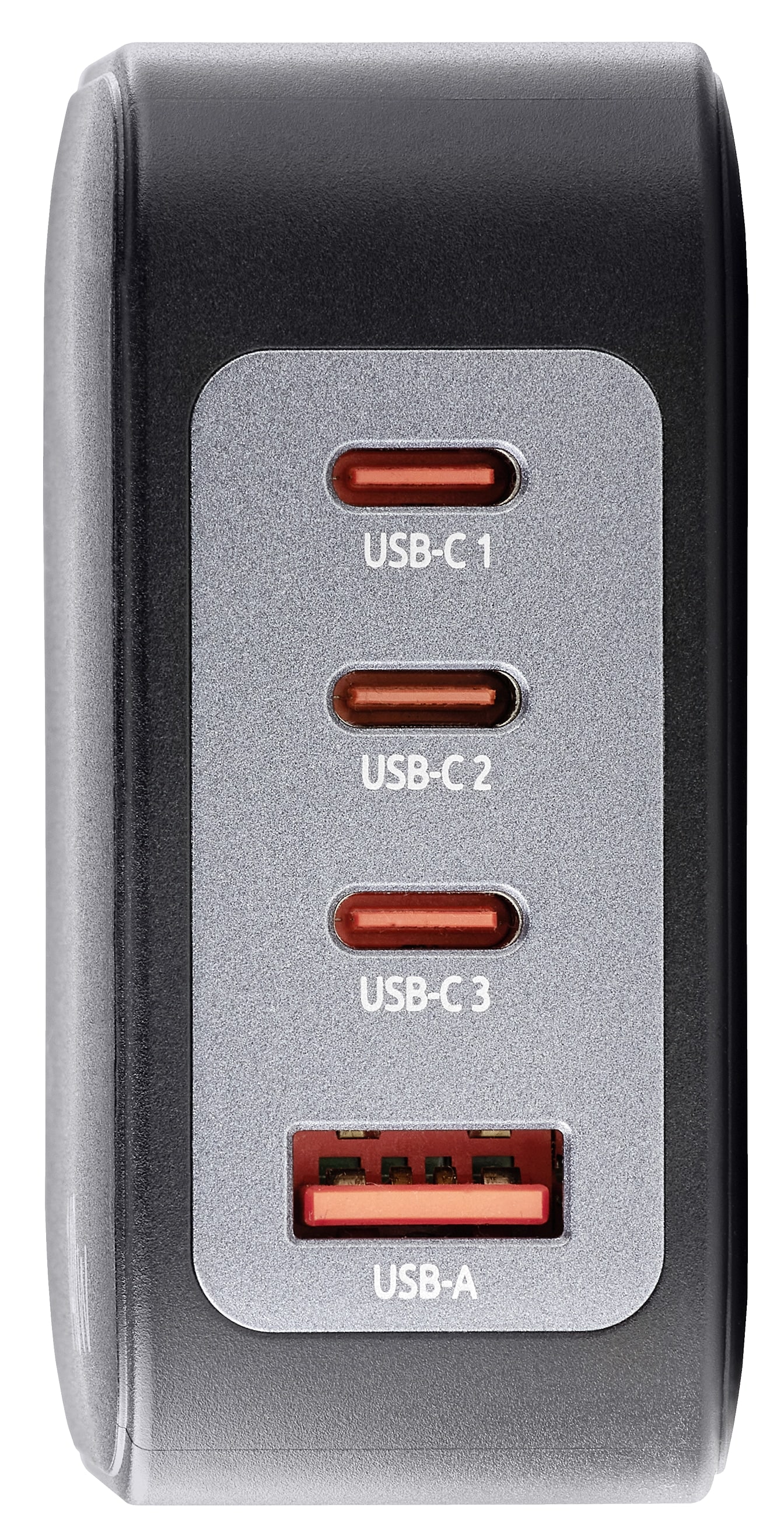 INTENSO USB-Lader 7814010, 140 W, 4-fach, 3xUSB-C, 1xUSB-A, GaN, schwarz