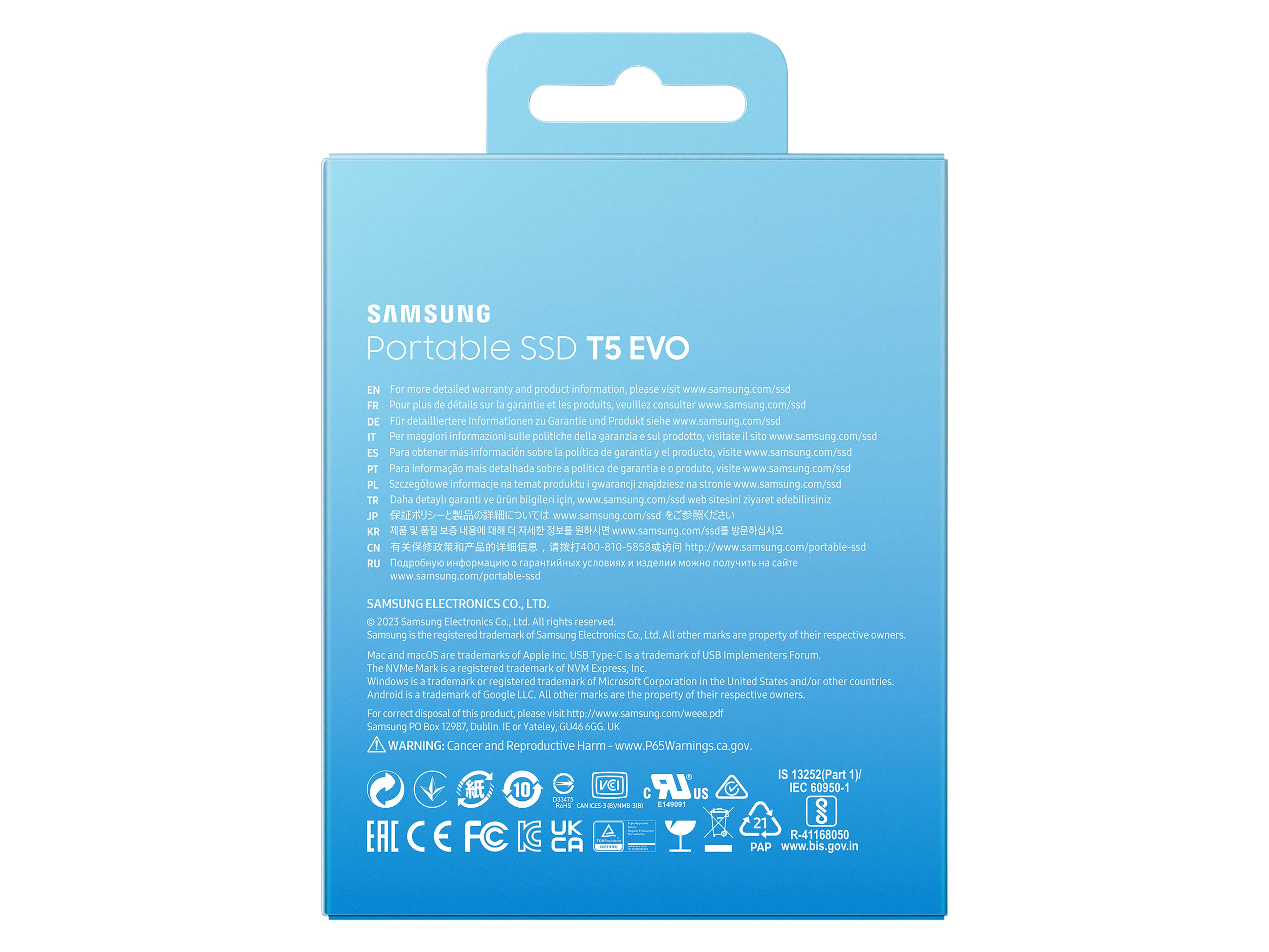 SAMSUNG Externe SSD Portable T5 Evo 2TB