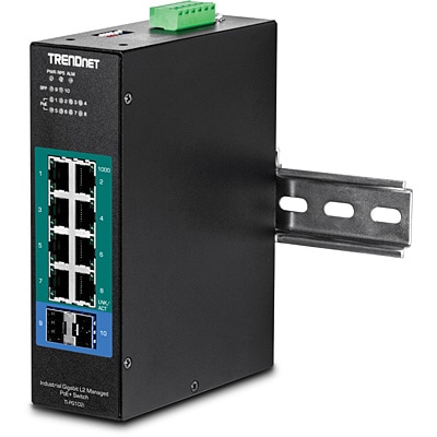 TRENDNET Switch, 10 Port Industrial Gbit PoE+ L2, Metall, IP30