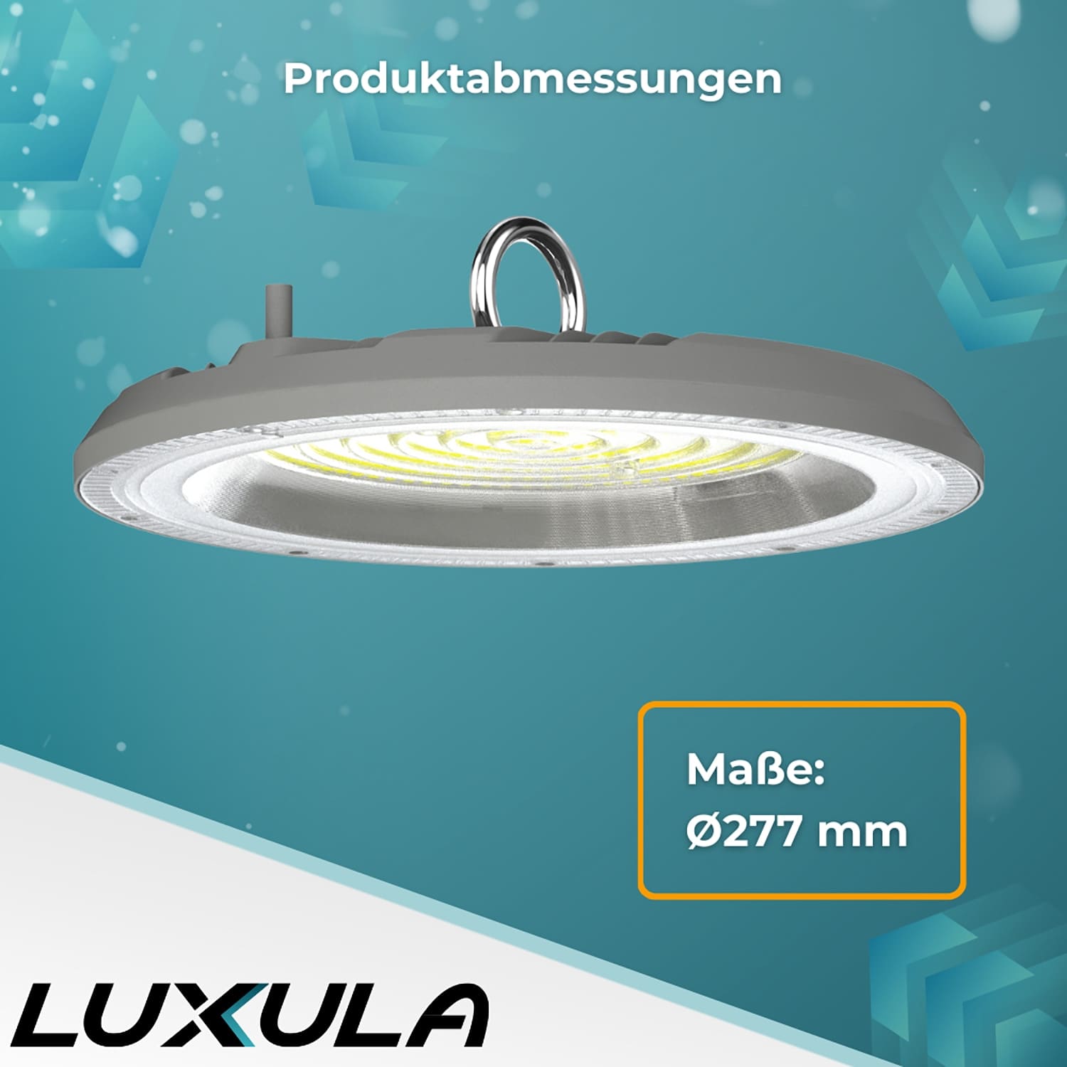 LUXULA LED-Hallenleuchte LX500136, HighBay, UFO, 150W, 15000lm, CCT, IP65