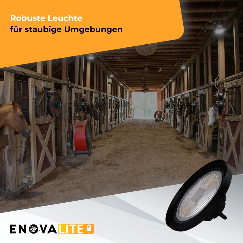 ENOVALITE LED-Highbay-Leuchte, UFO, EEK: D, 200W, 28000lm, 5500K, schwarz