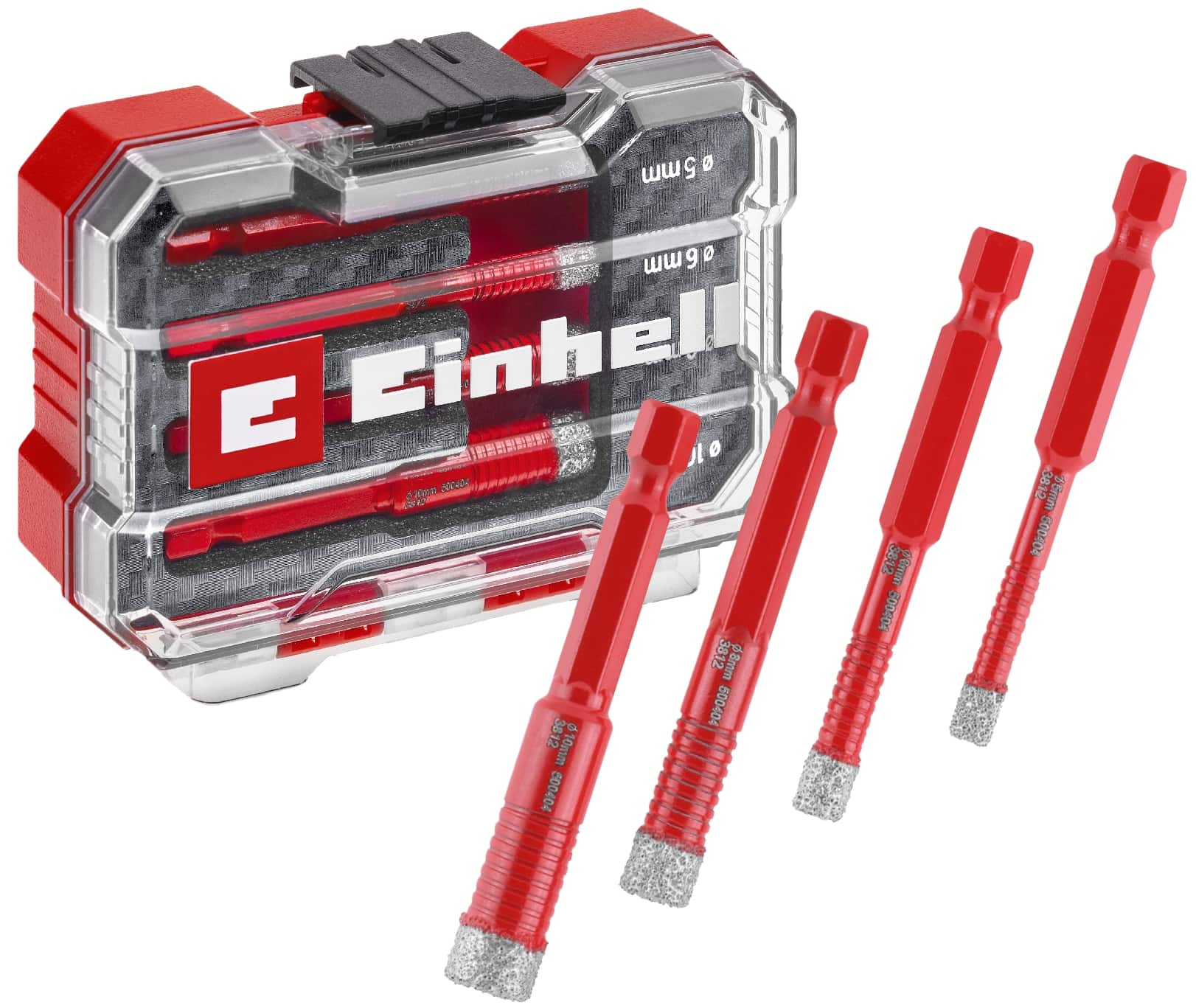 EINHELL Diamant-Fliesenbohrer-Set, 500404, XS-Case, 4-teilig