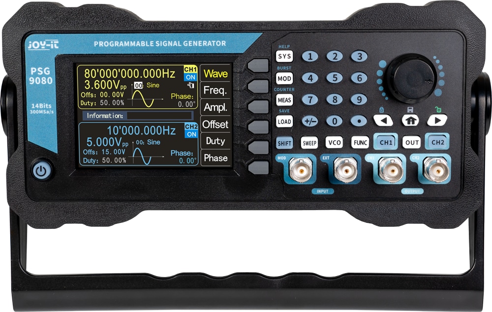 JOY-IT Signalgenerator PSG9080, schwarz