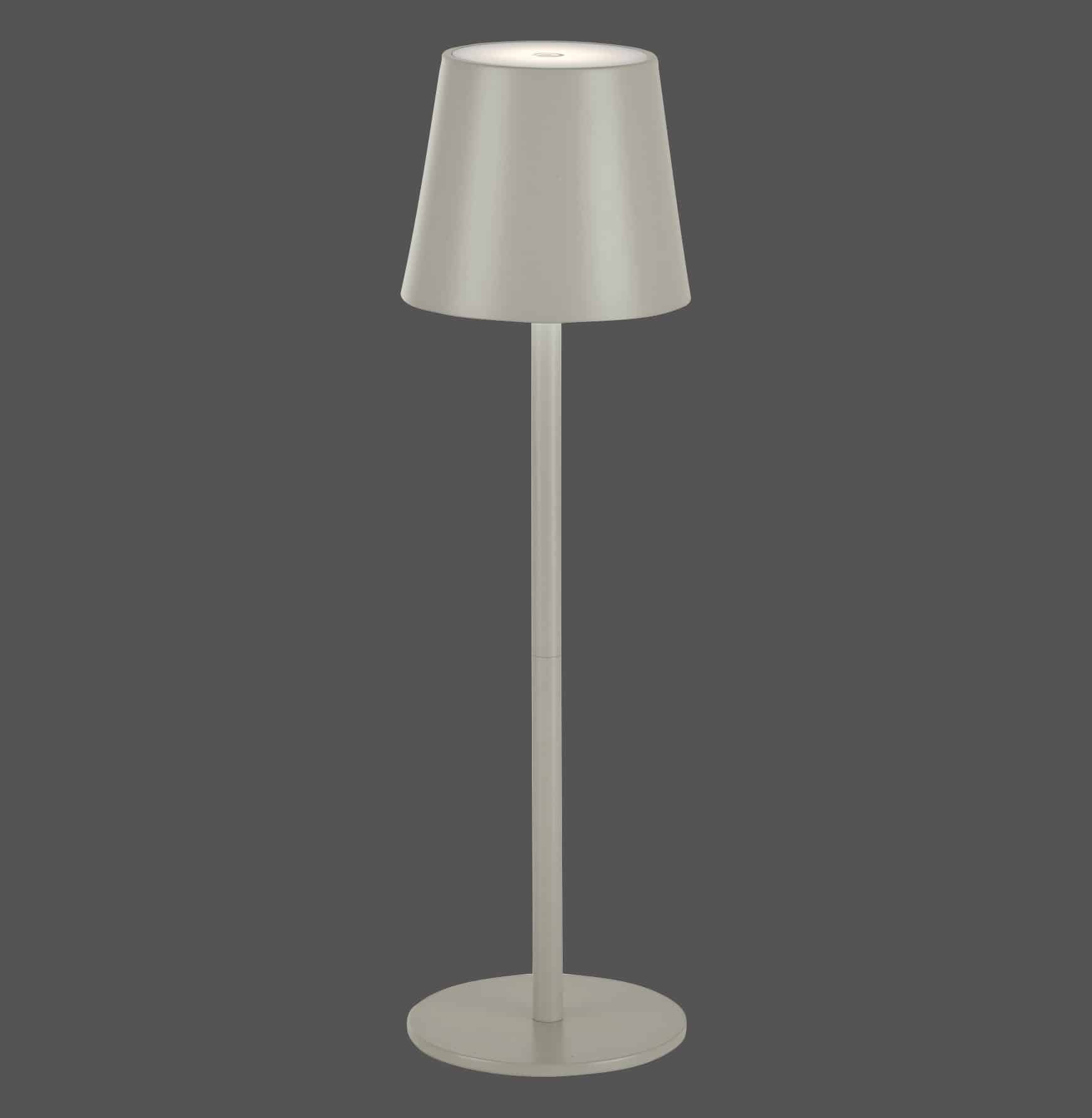 JUST LIGHT LED-Akku-Tischleuchte 19250-40 grau-beige, 2,5 W, 320 lm, 3000 K, IP54