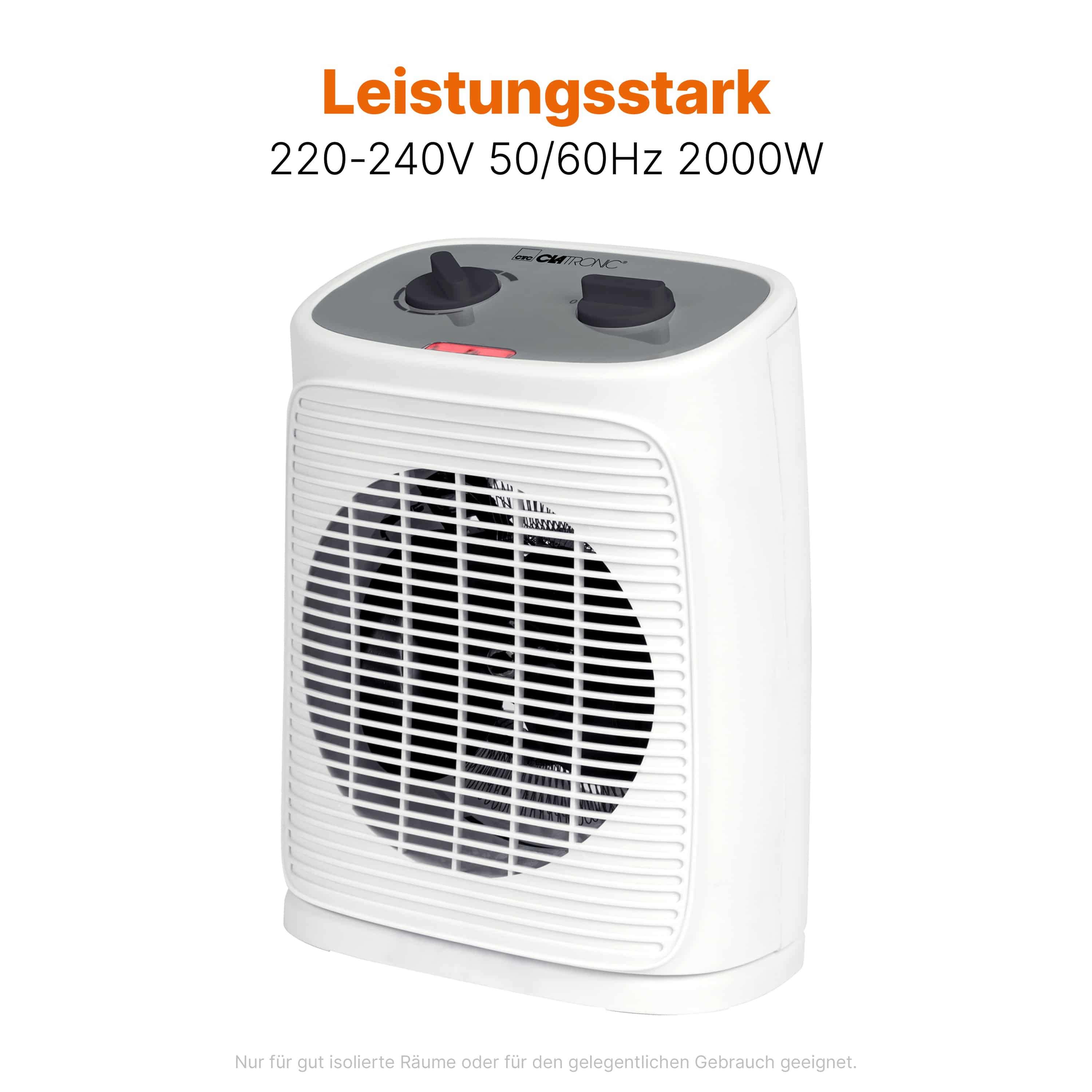 CLATRONIC Heizlüfter HL 3800, 2000 W, weiß