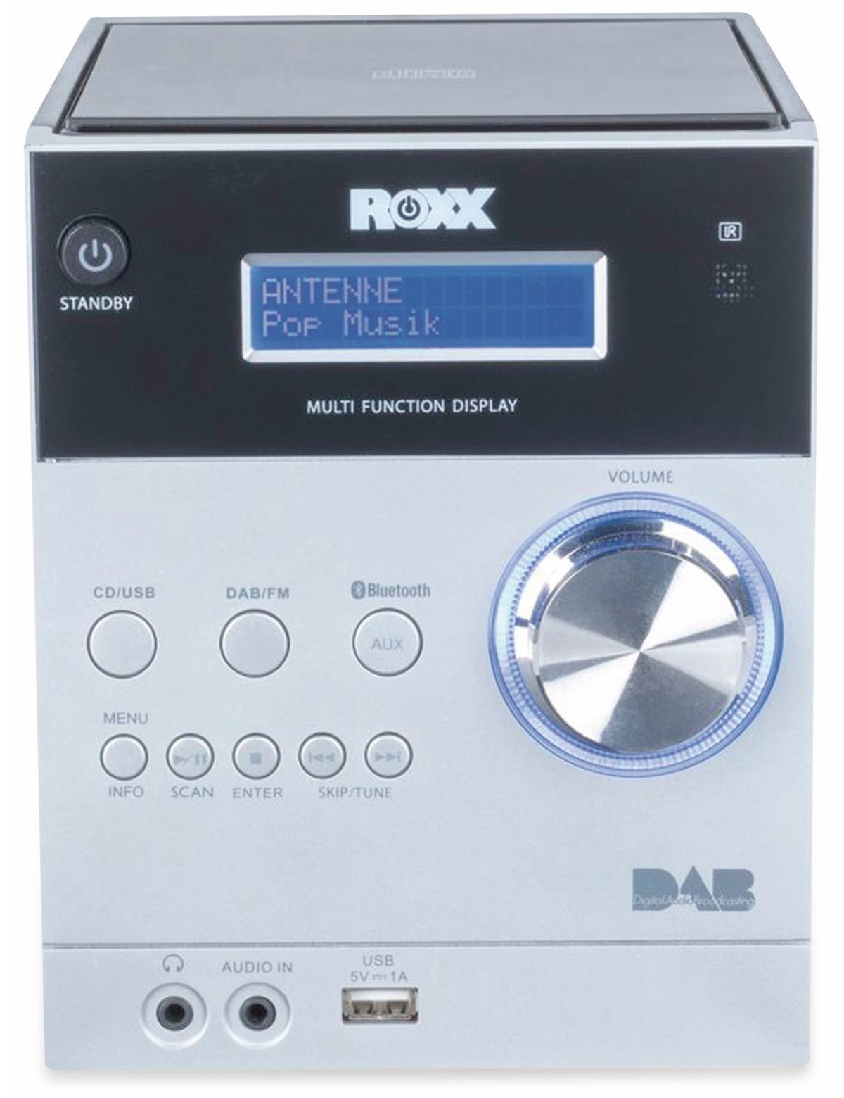 ROXX Stereoanlage MC 401, schwarz/silber, CD, DAB+, Bluetooth