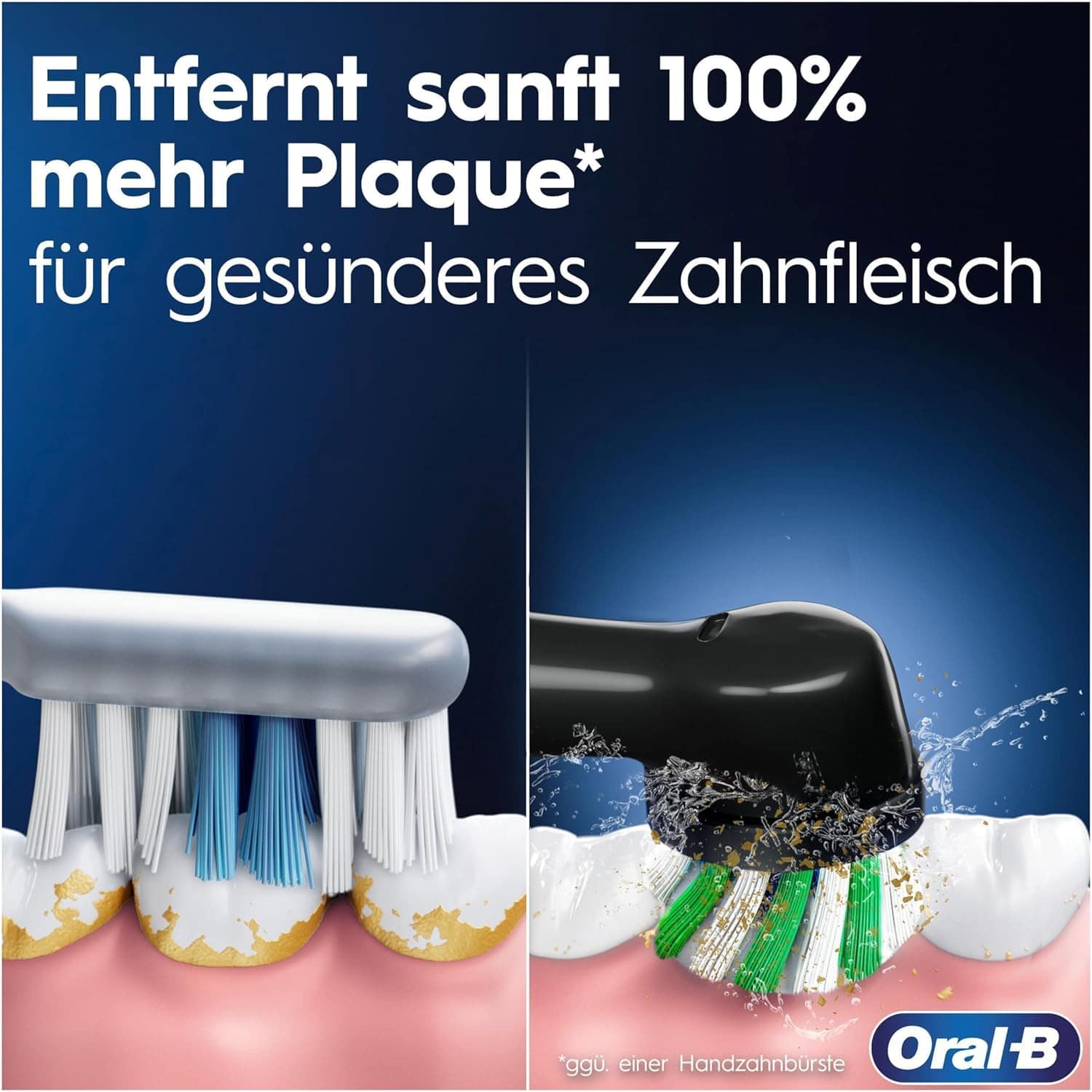 ORAL-B Zahnbürste Pro 3 3900 Duo Gift Edition schwarz, 2 Stück