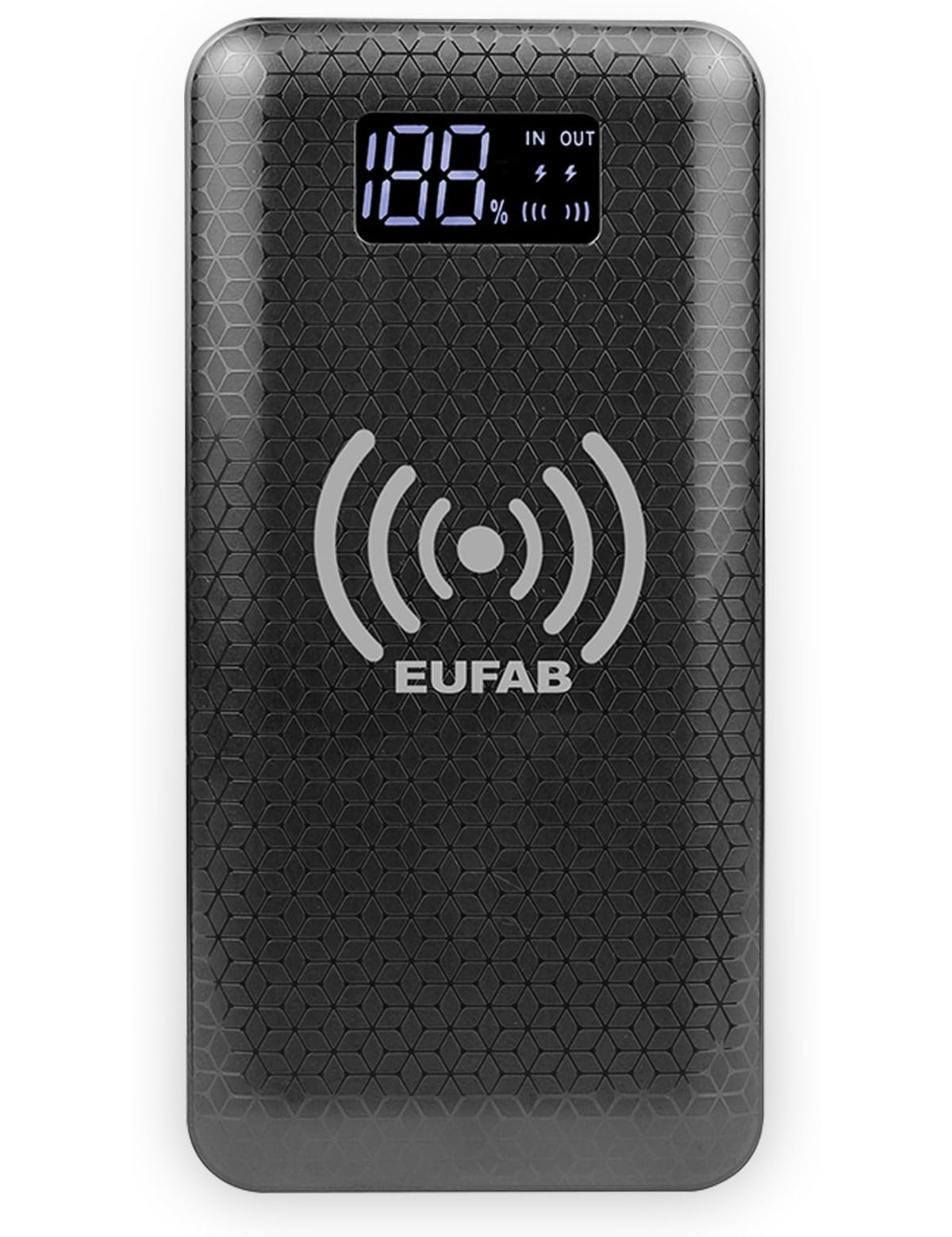 EUFAB USB Powerbank 16466, 10.000 mAh, Induktionslader