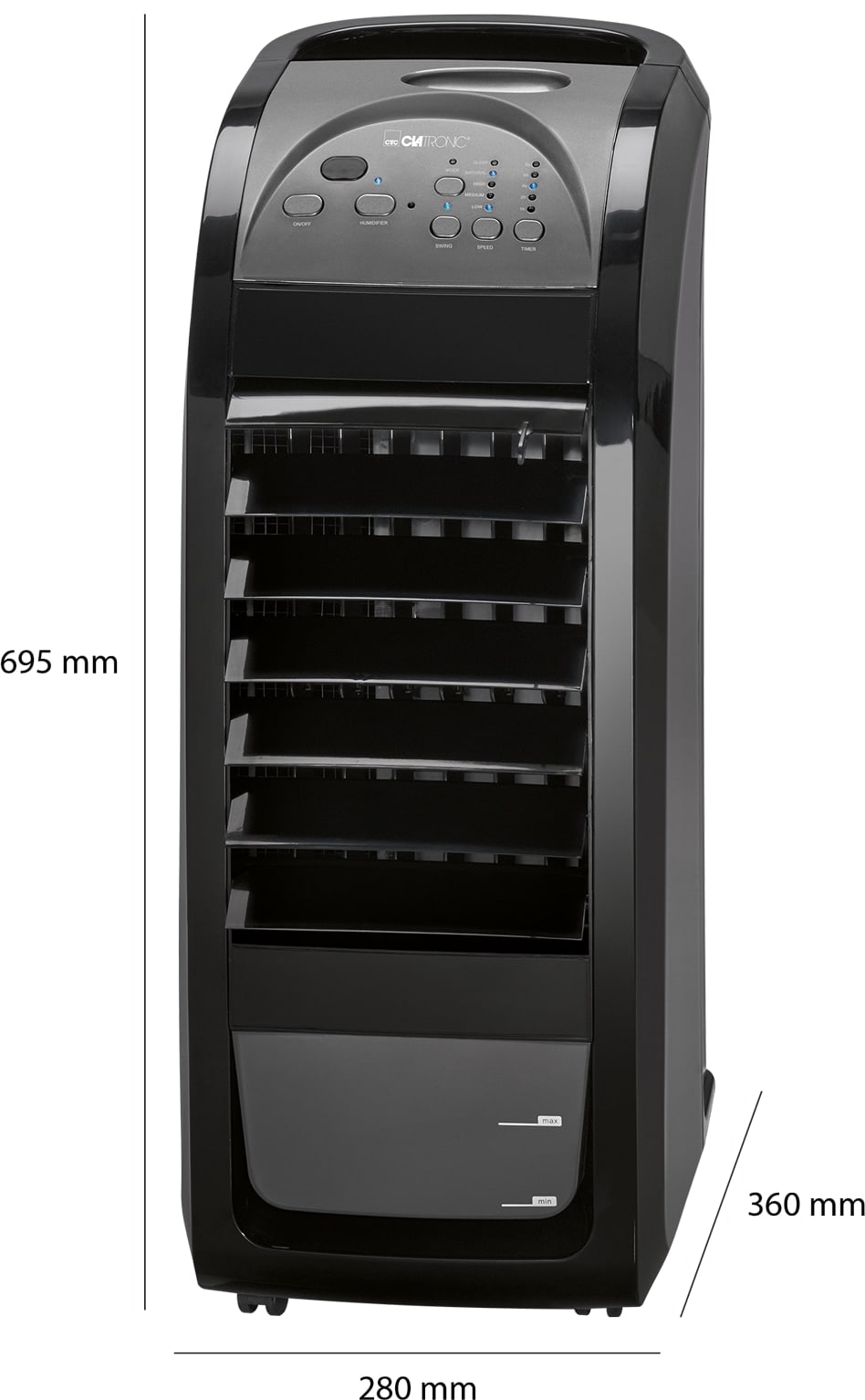 CLATRONIC Luftkühler LK 3742, 70 W, schwarz
