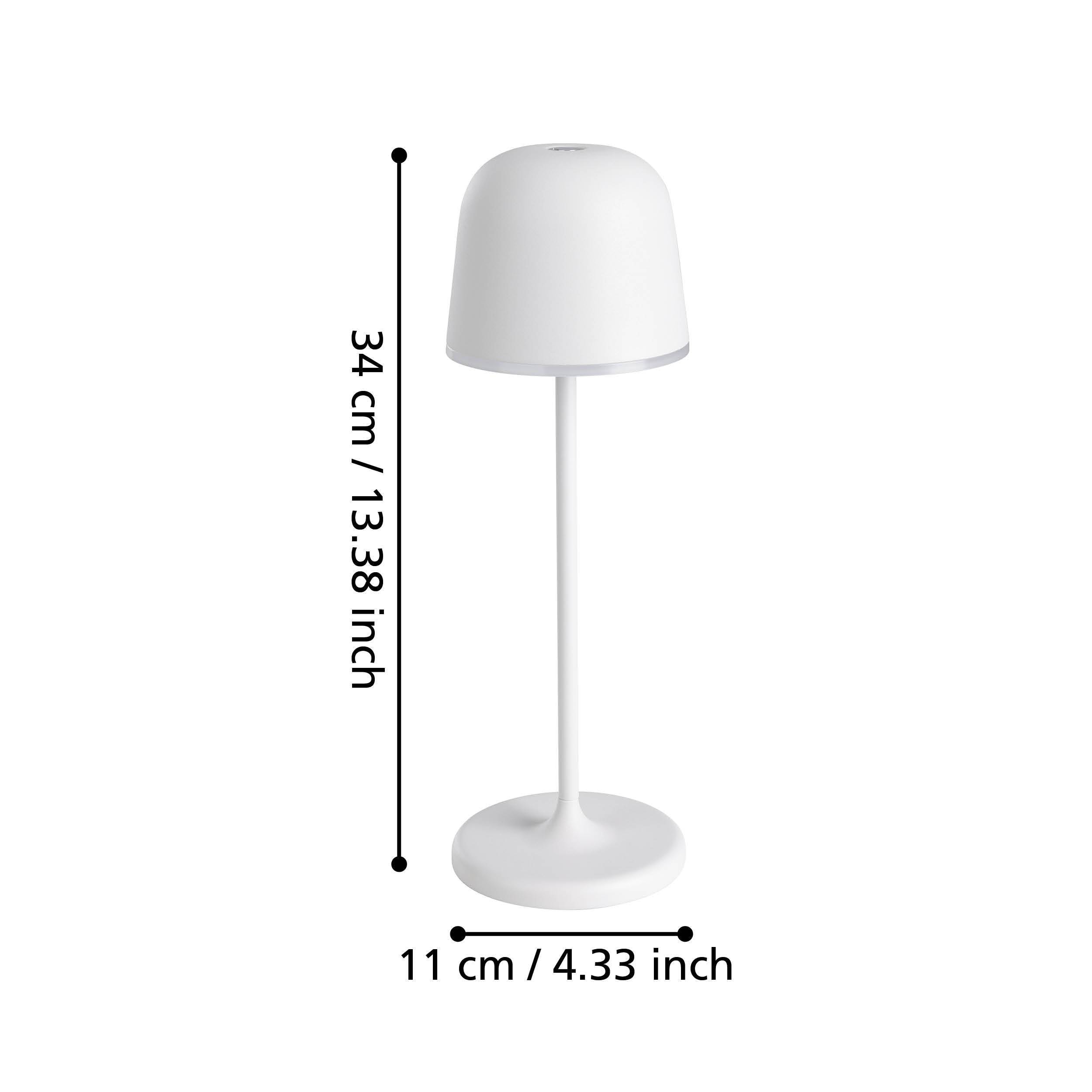 EGLO LED-Tischleuchte 900458 grau, 2,2 W, 200 lm, 3000 K, IP54