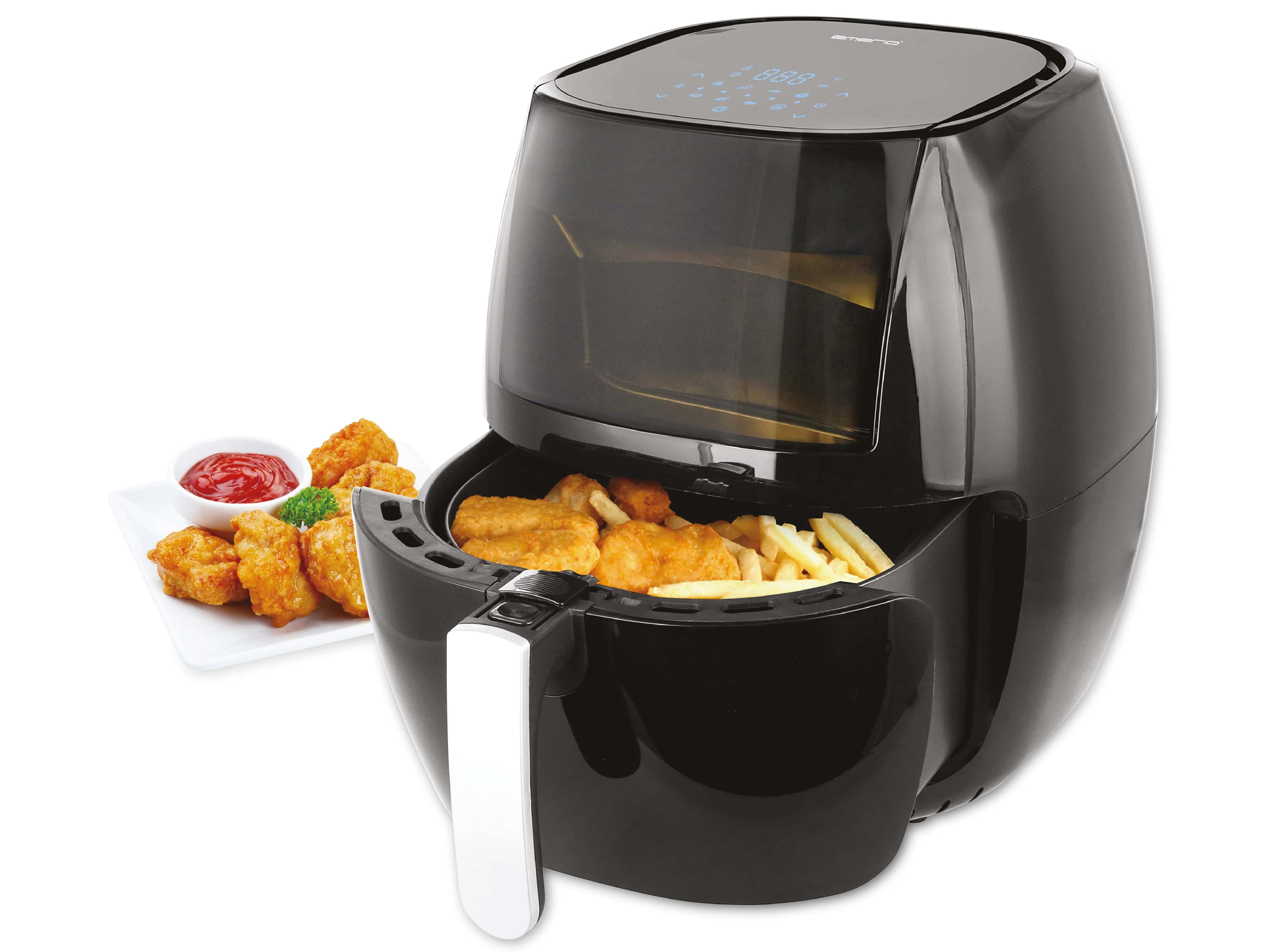 EMERIO Heißluftfritteuse AF-124176, 6 L, 1800 W