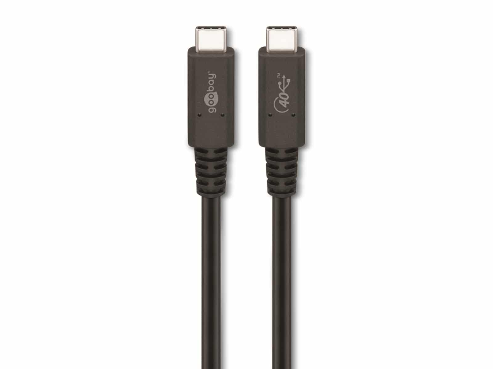 GOOBAY USB-C Kabel, USB4.0, Gen3x2, Stecker/Stecker, 1,0m