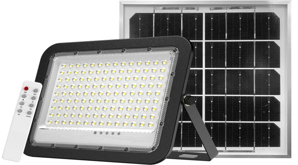 ENOVALITE Solar LED-Fluter , mit Akku, 50 W, 800 lm, 6500 K, IP65